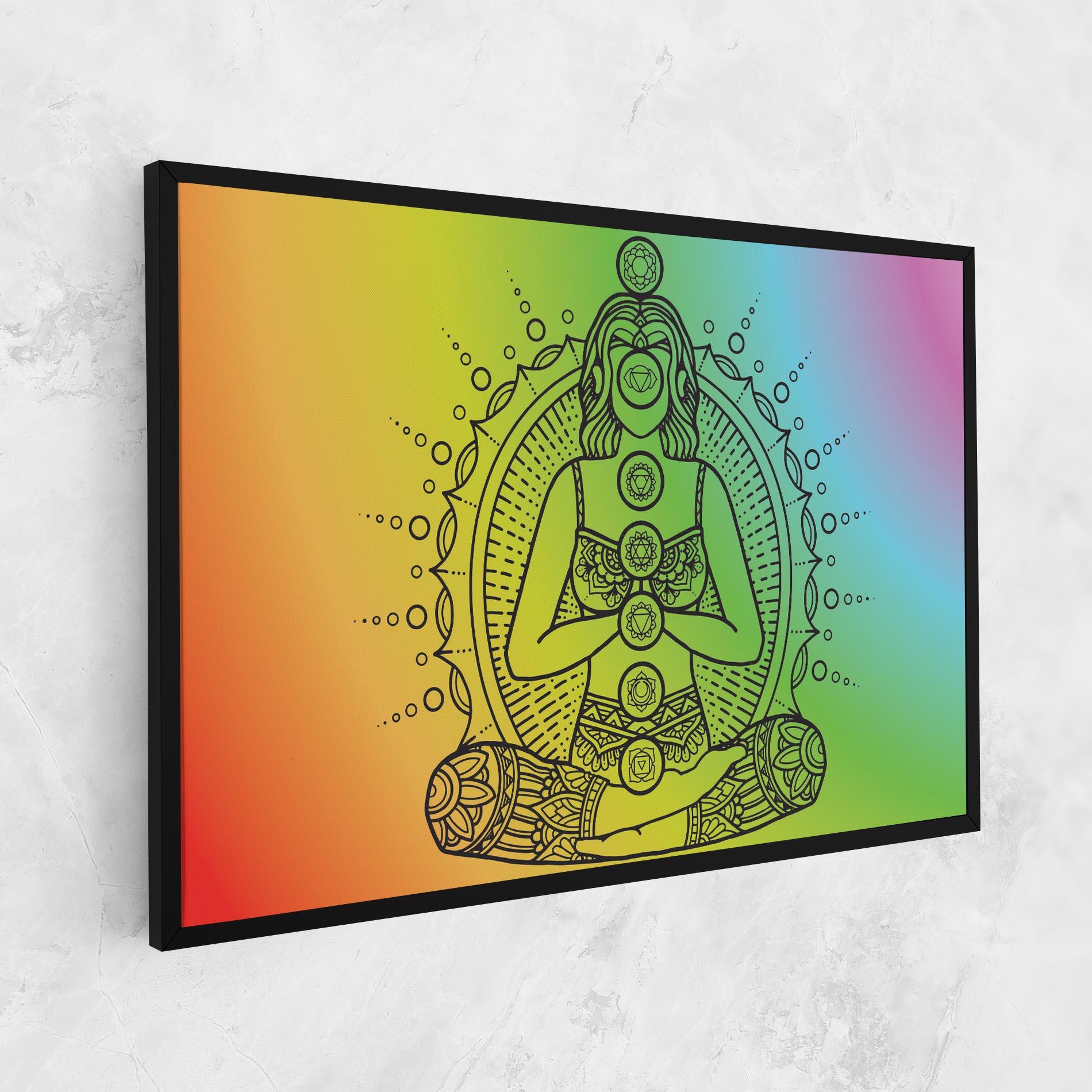 Leinwandbild Girl Meditation mockup 1