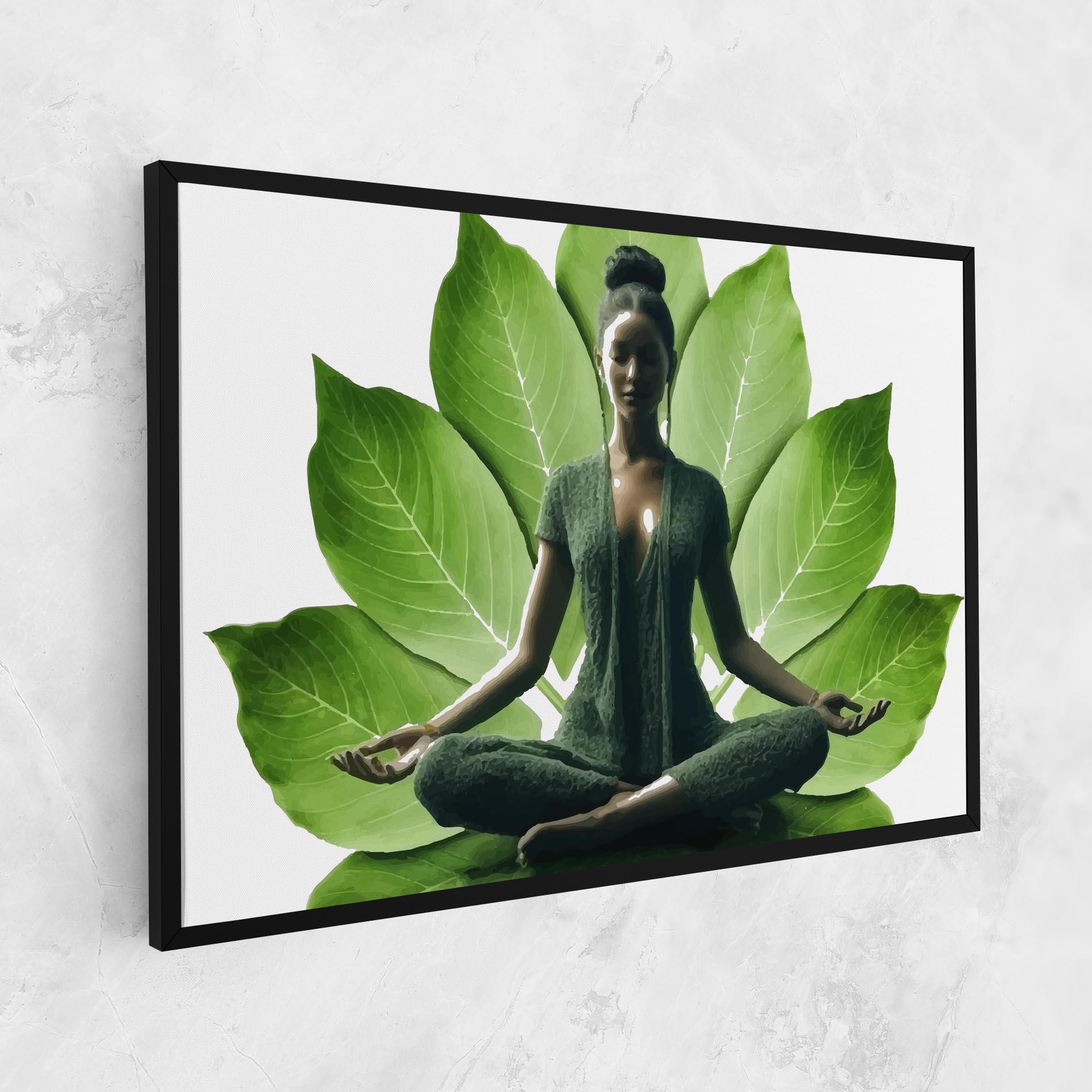 Leinwandbild Leaf Yoga mockup 1