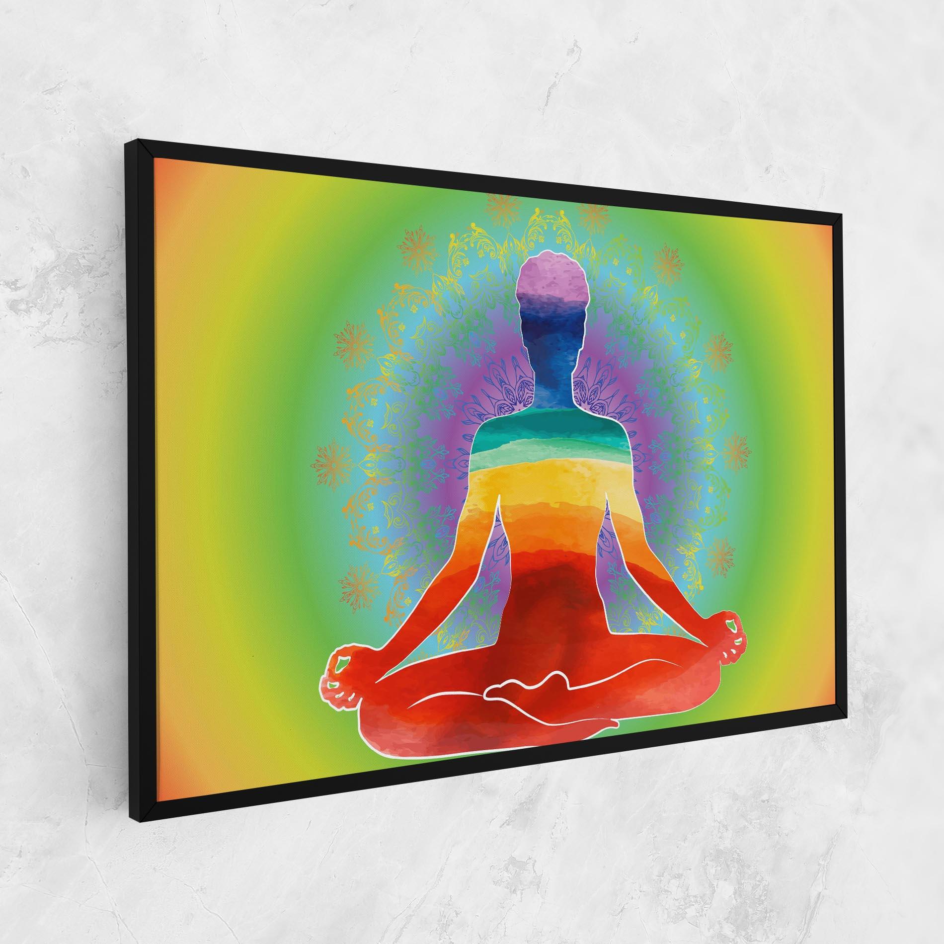 Leinwandbild Rainbow Yoga mockup 1