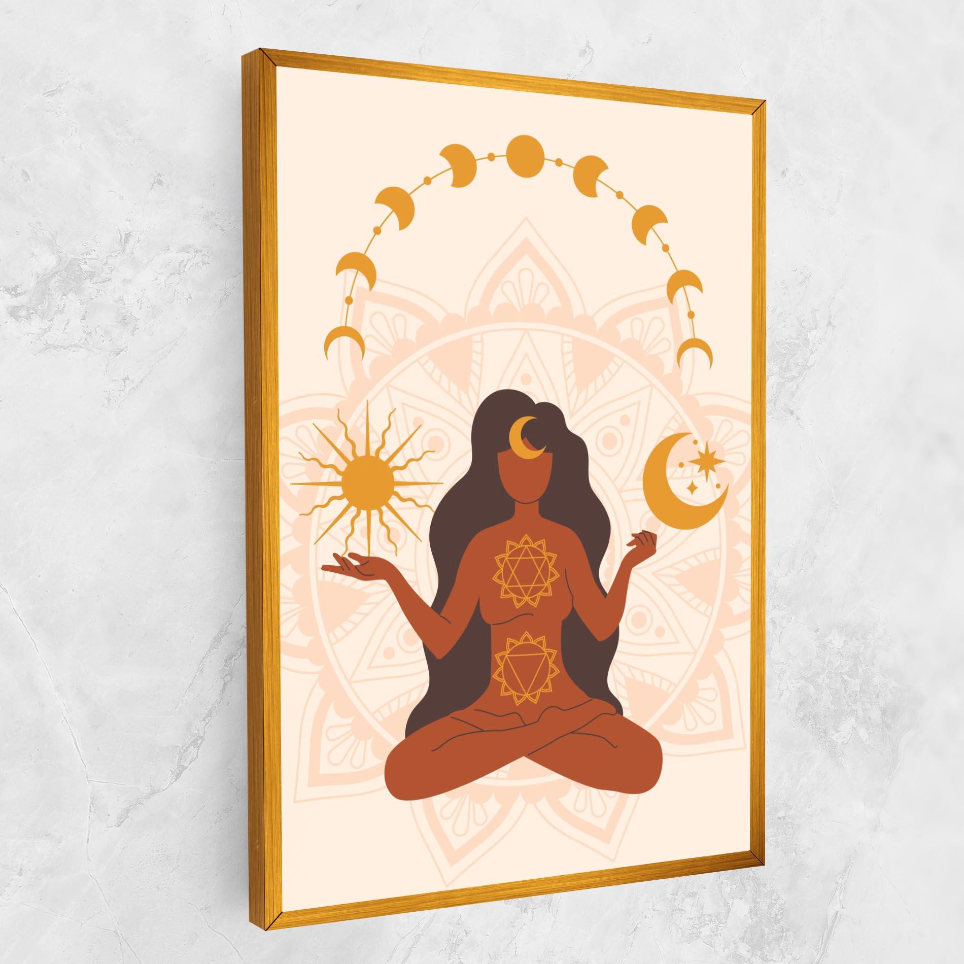 Leinwandbild Moon Sun Meditation mockup 1