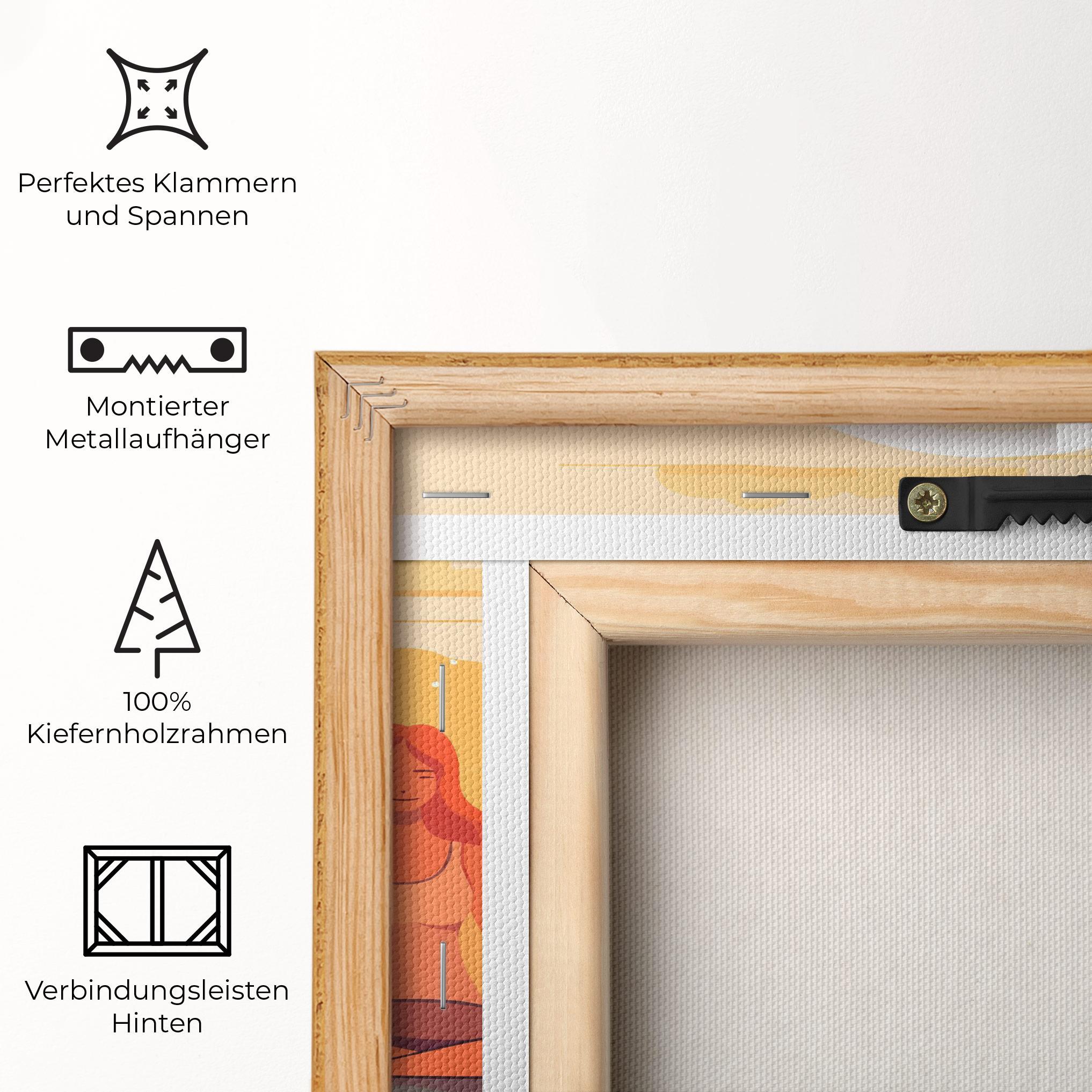 Leinwandbild Three Yoga Girls mockup 5