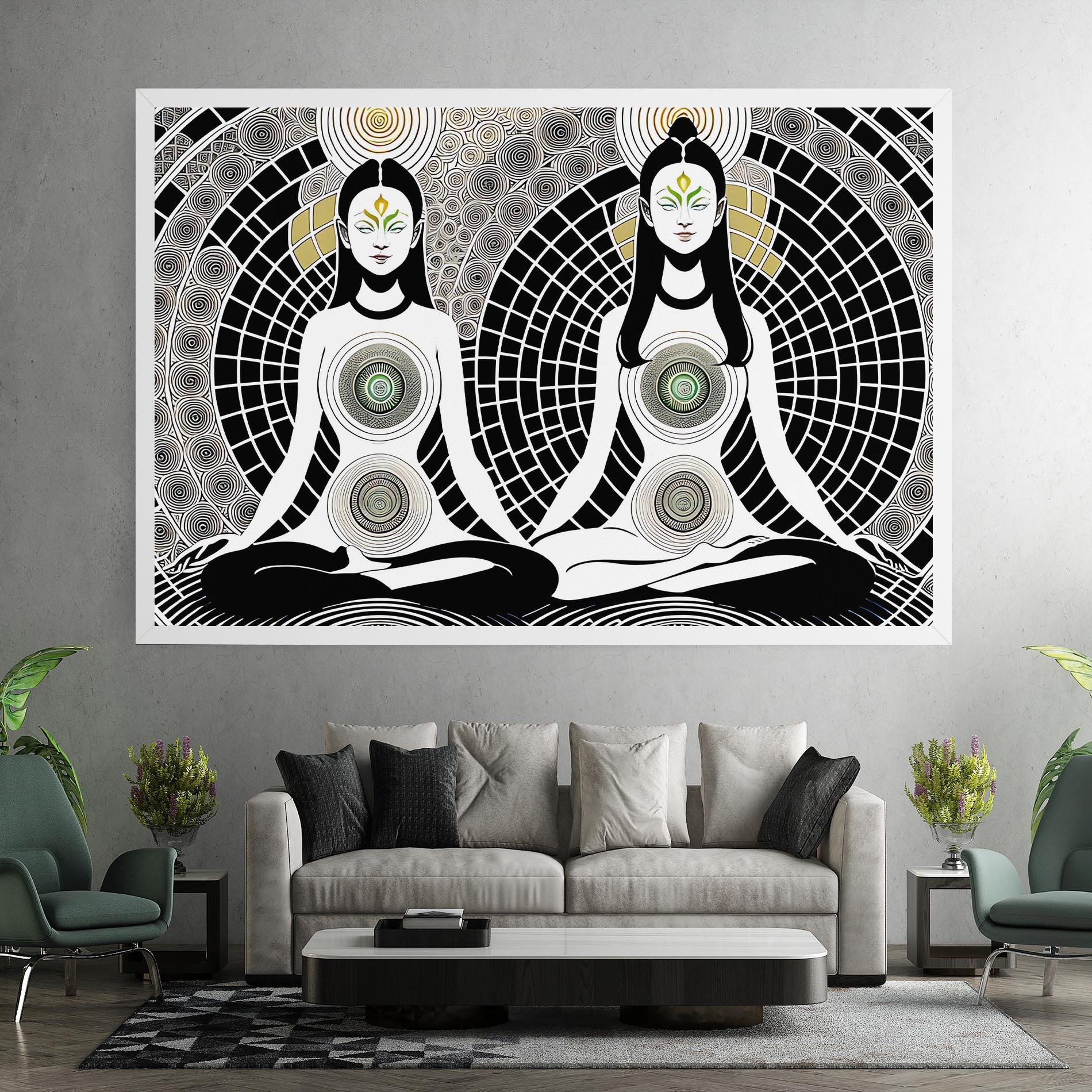 Leinwandbild Clolorful Meditation mockup 7