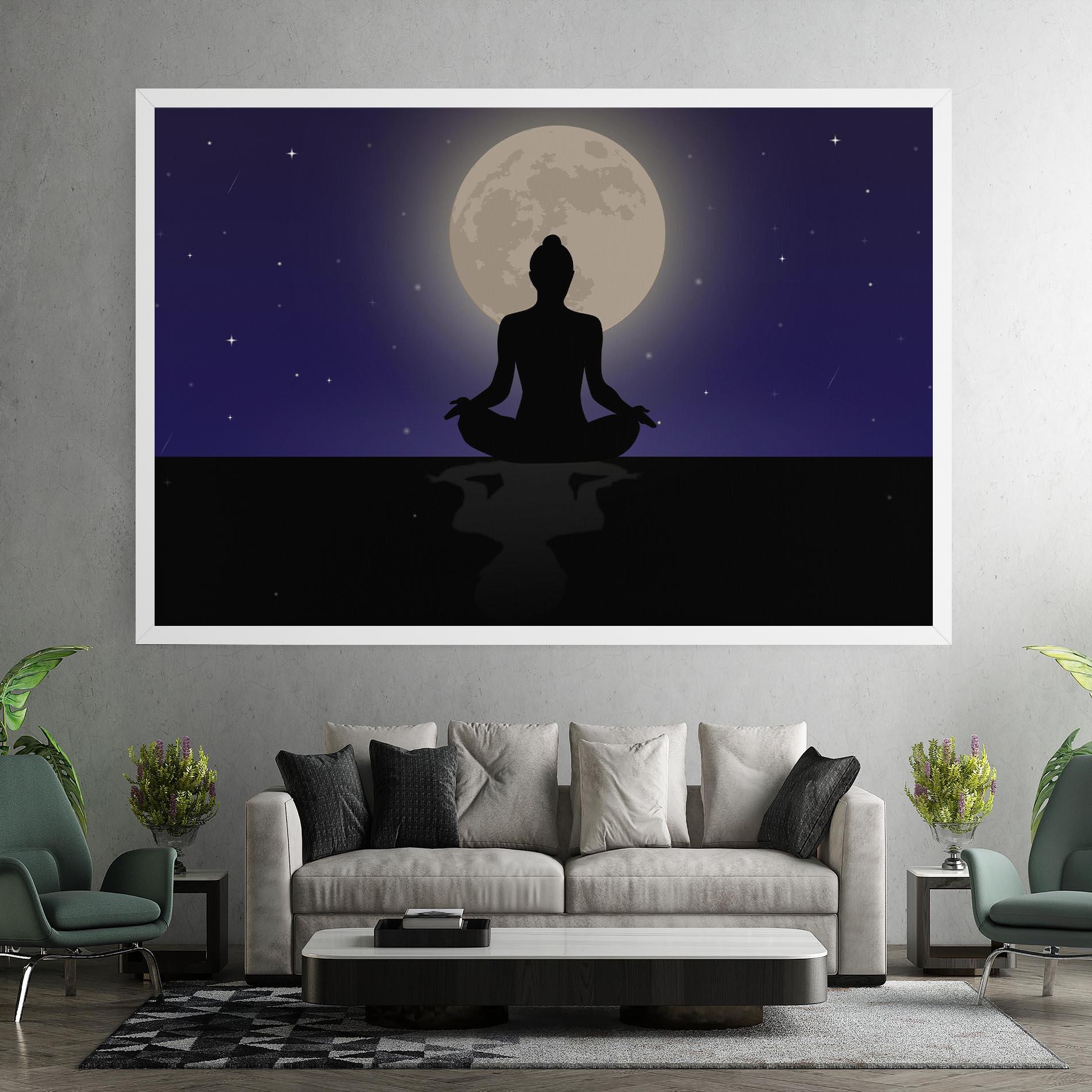 Leinwandbild Full Moon Yoga mockup 7