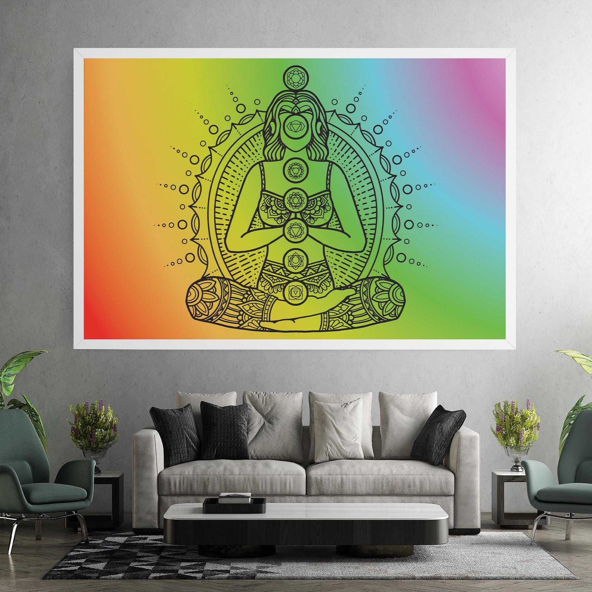 Leinwandbild Girl Meditation mockup 7