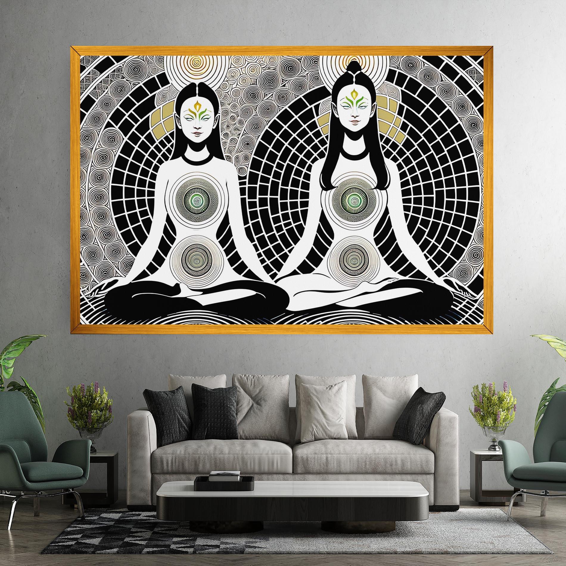 Leinwandbild Clolorful Meditation mockup 7