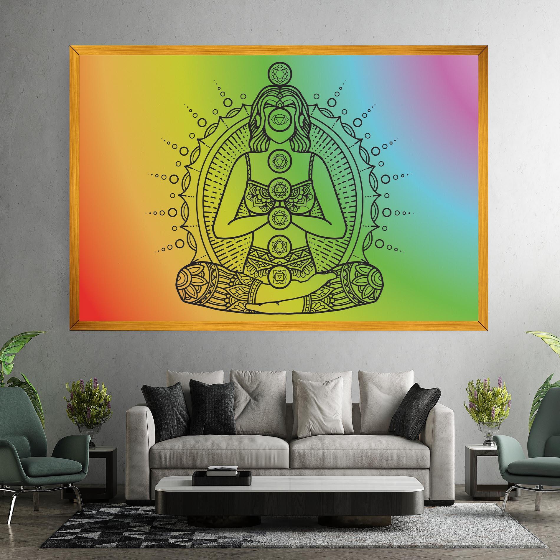 Leinwandbild Girl Meditation mockup 7