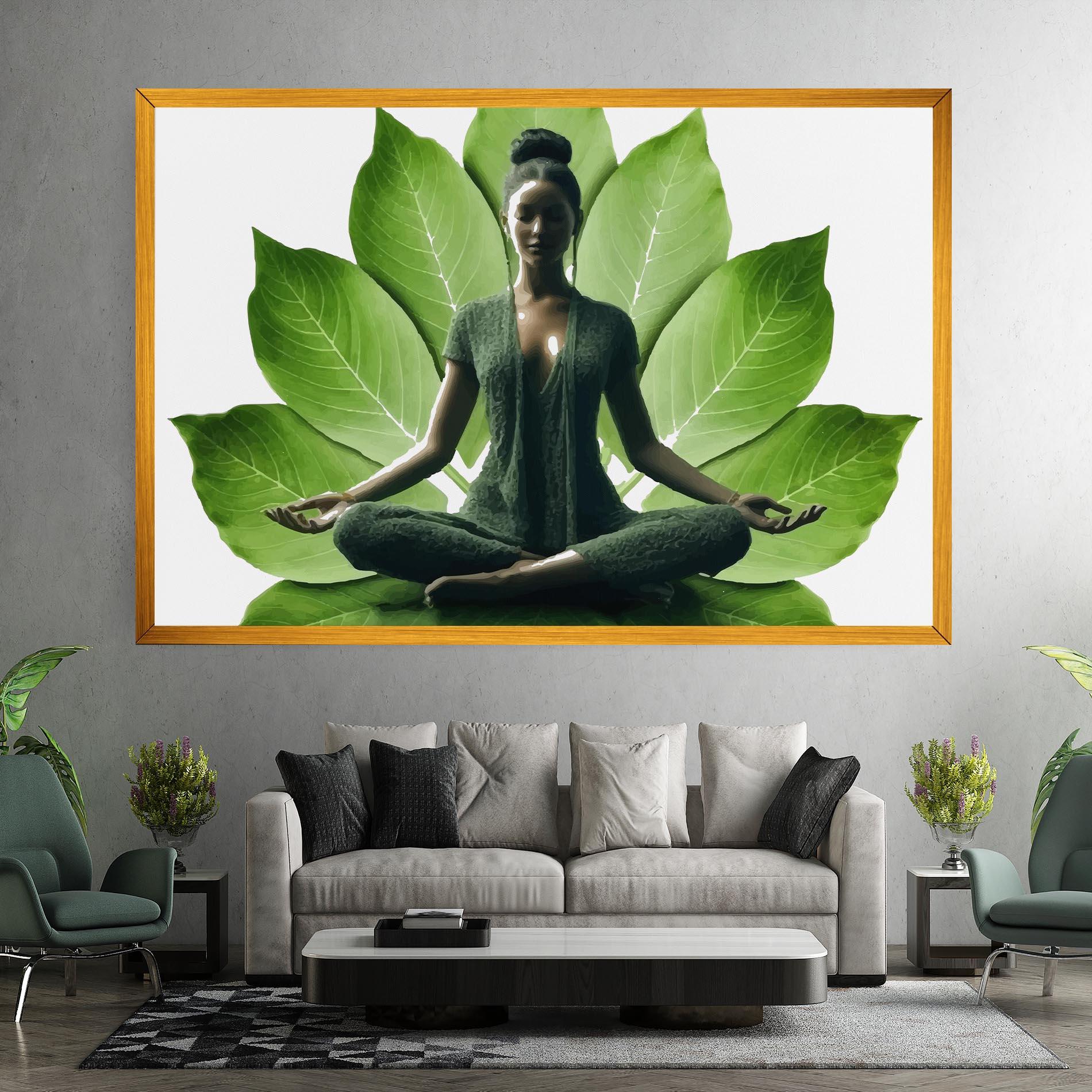 Leinwandbild Leaf Yoga mockup 7