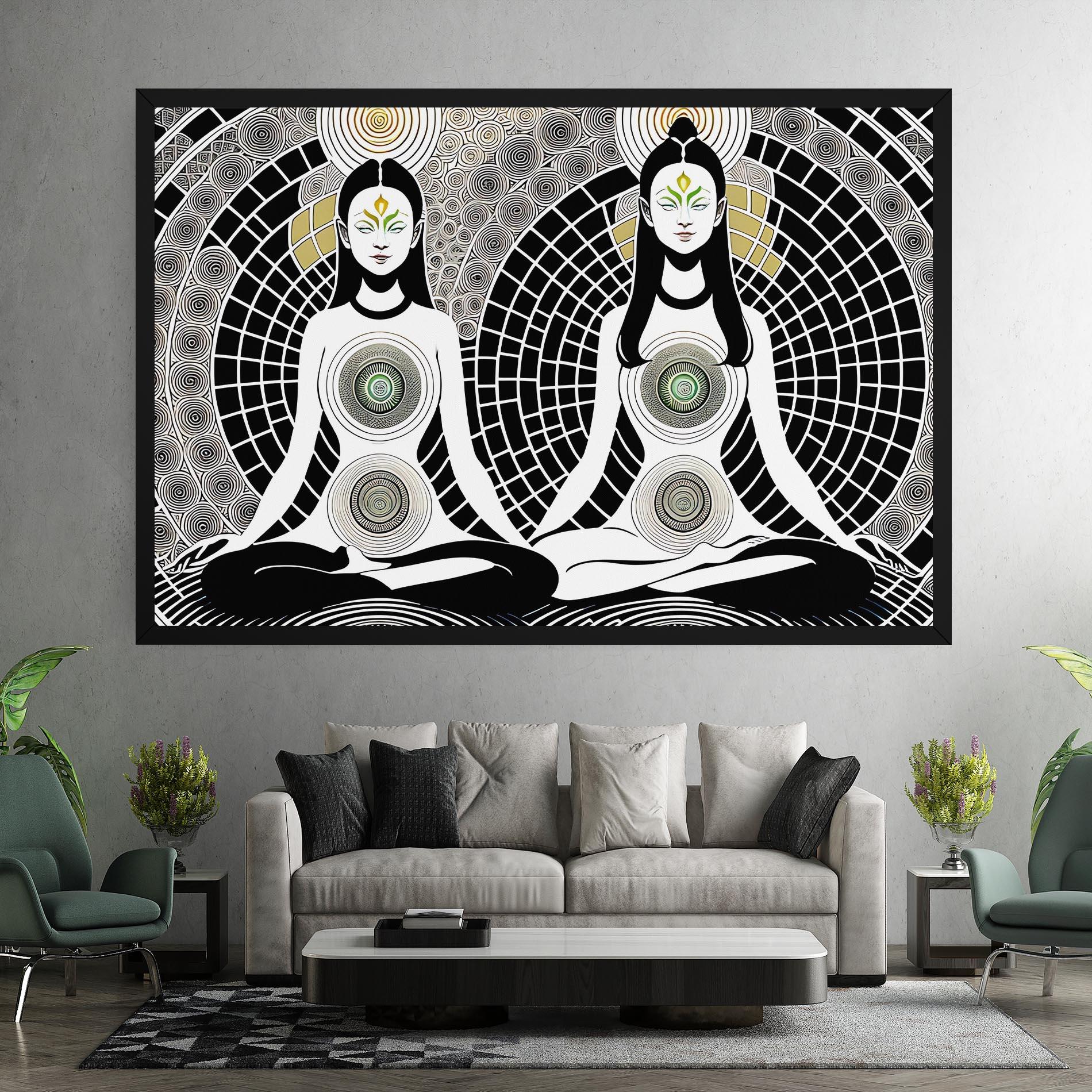 Leinwandbild Clolorful Meditation mockup 7