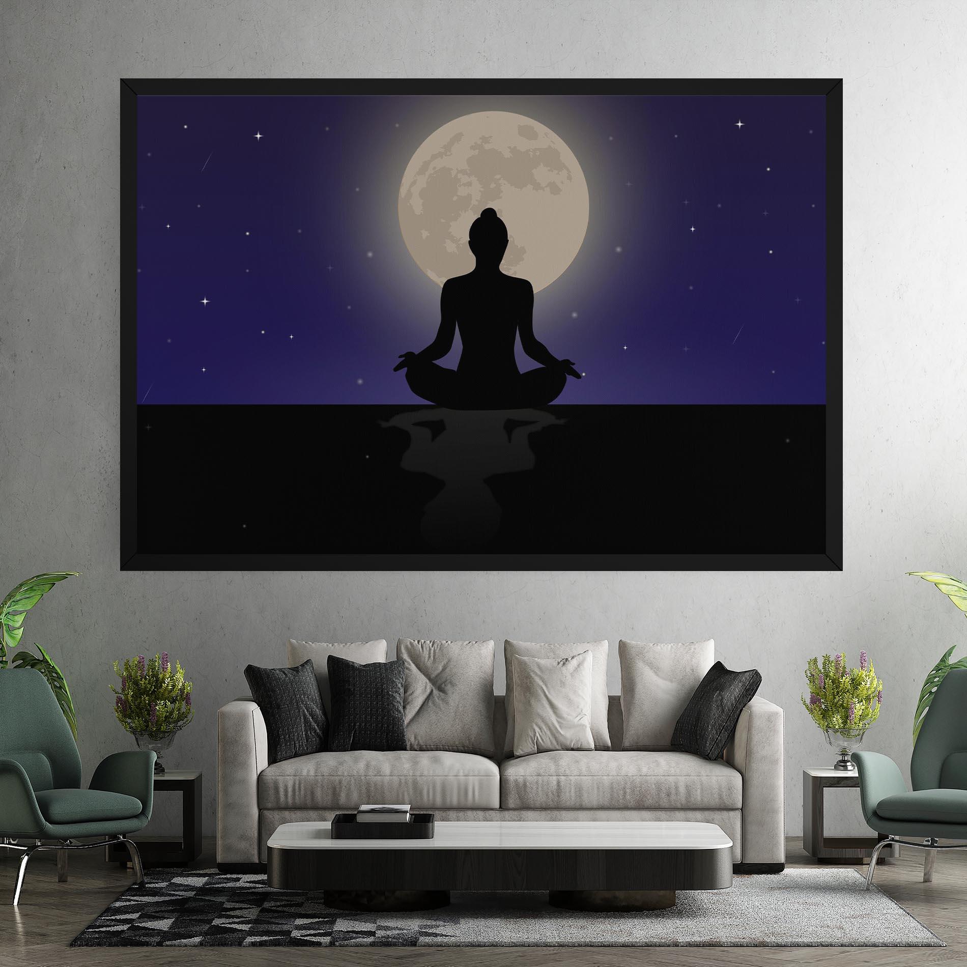Leinwandbild Full Moon Yoga mockup 7