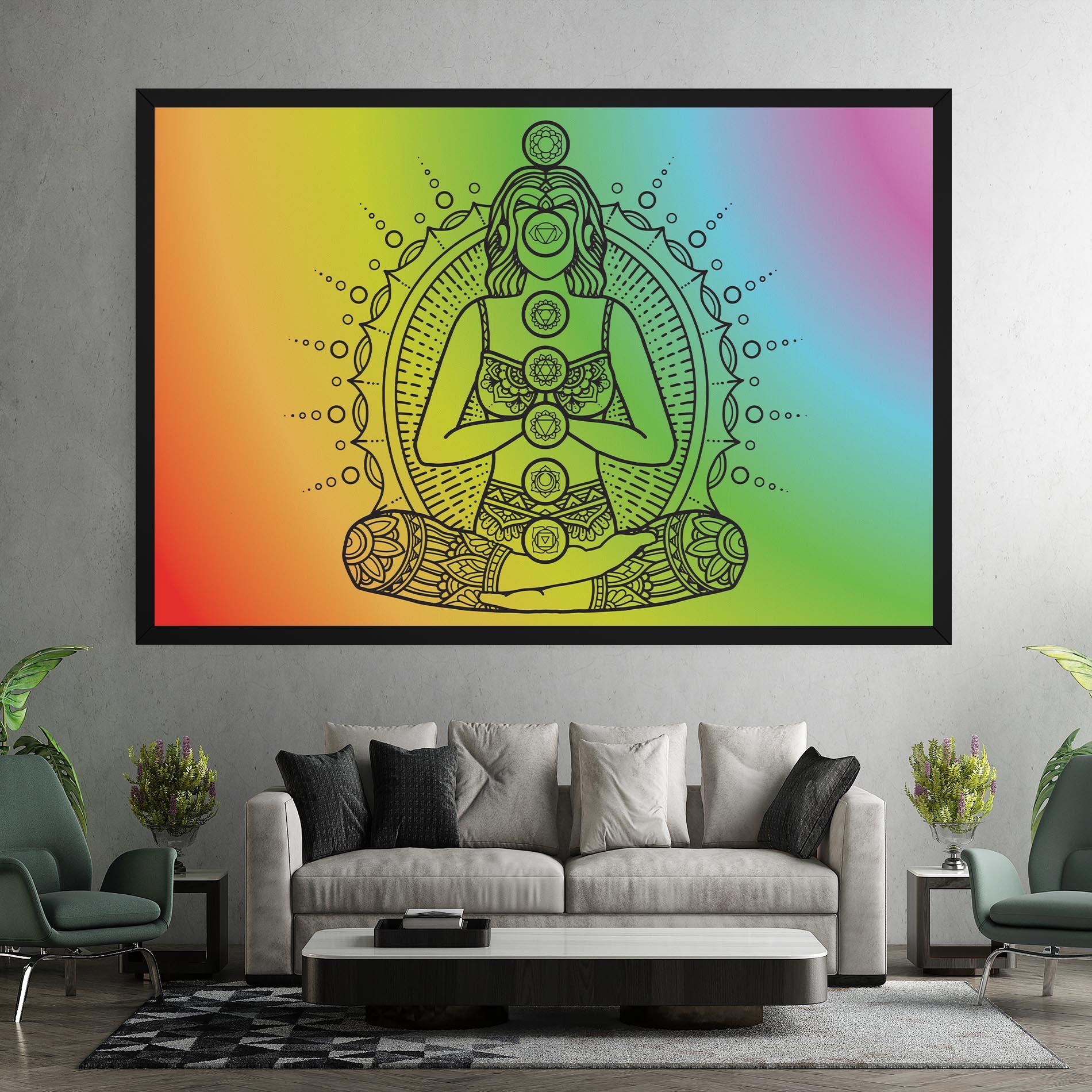 Leinwandbild Girl Meditation mockup 7