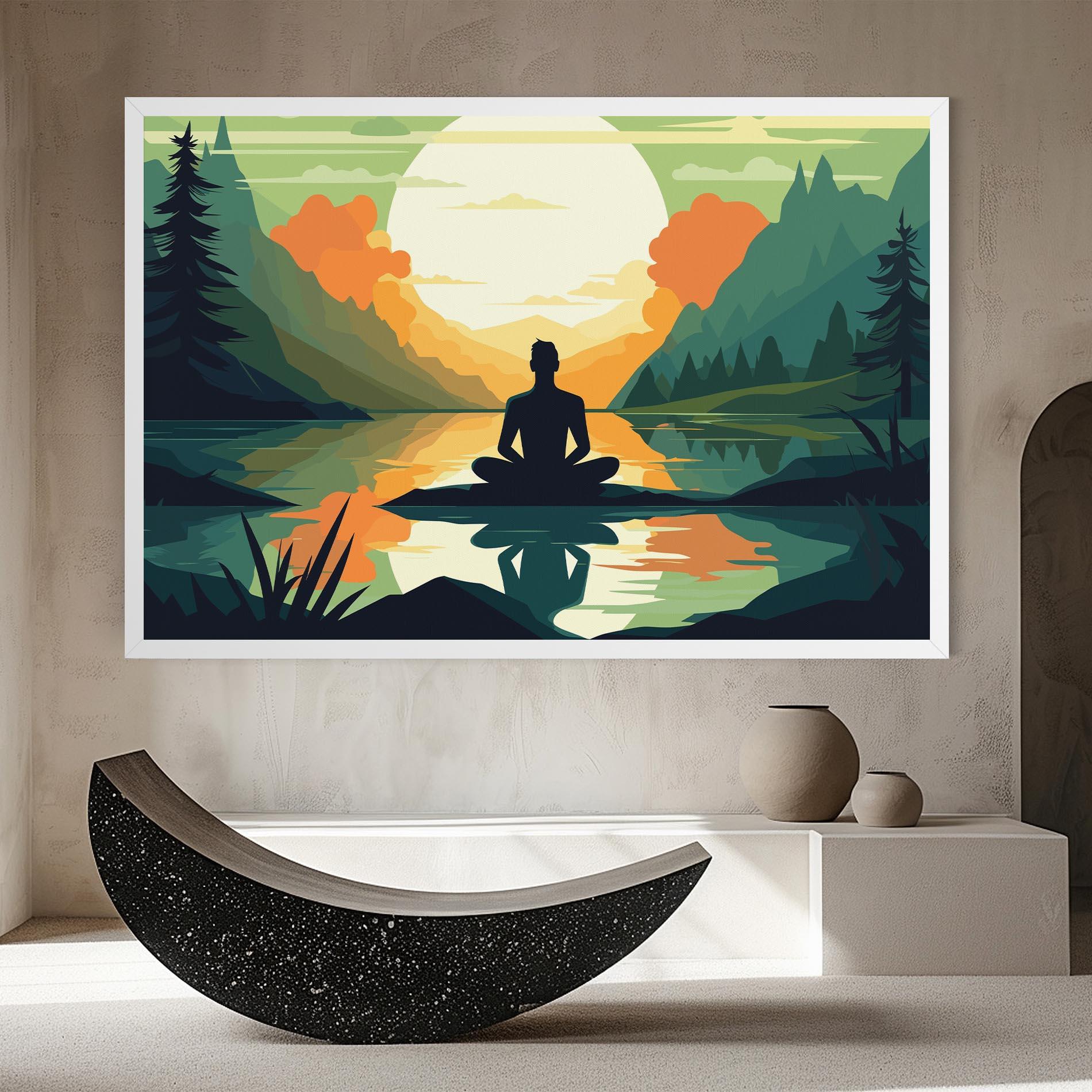 Leinwandbild Forest Yoga mockup 8