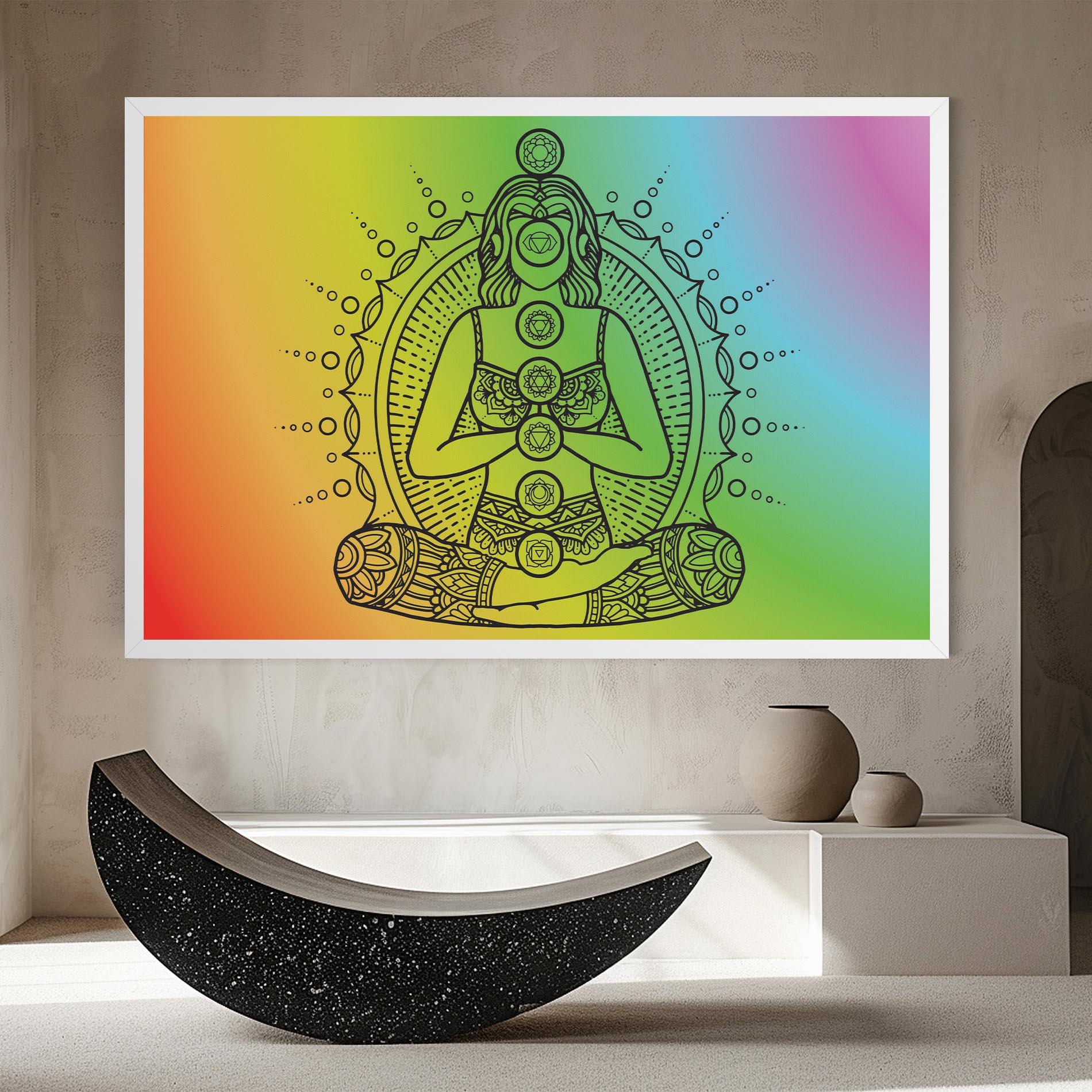 Leinwandbild Girl Meditation mockup 8