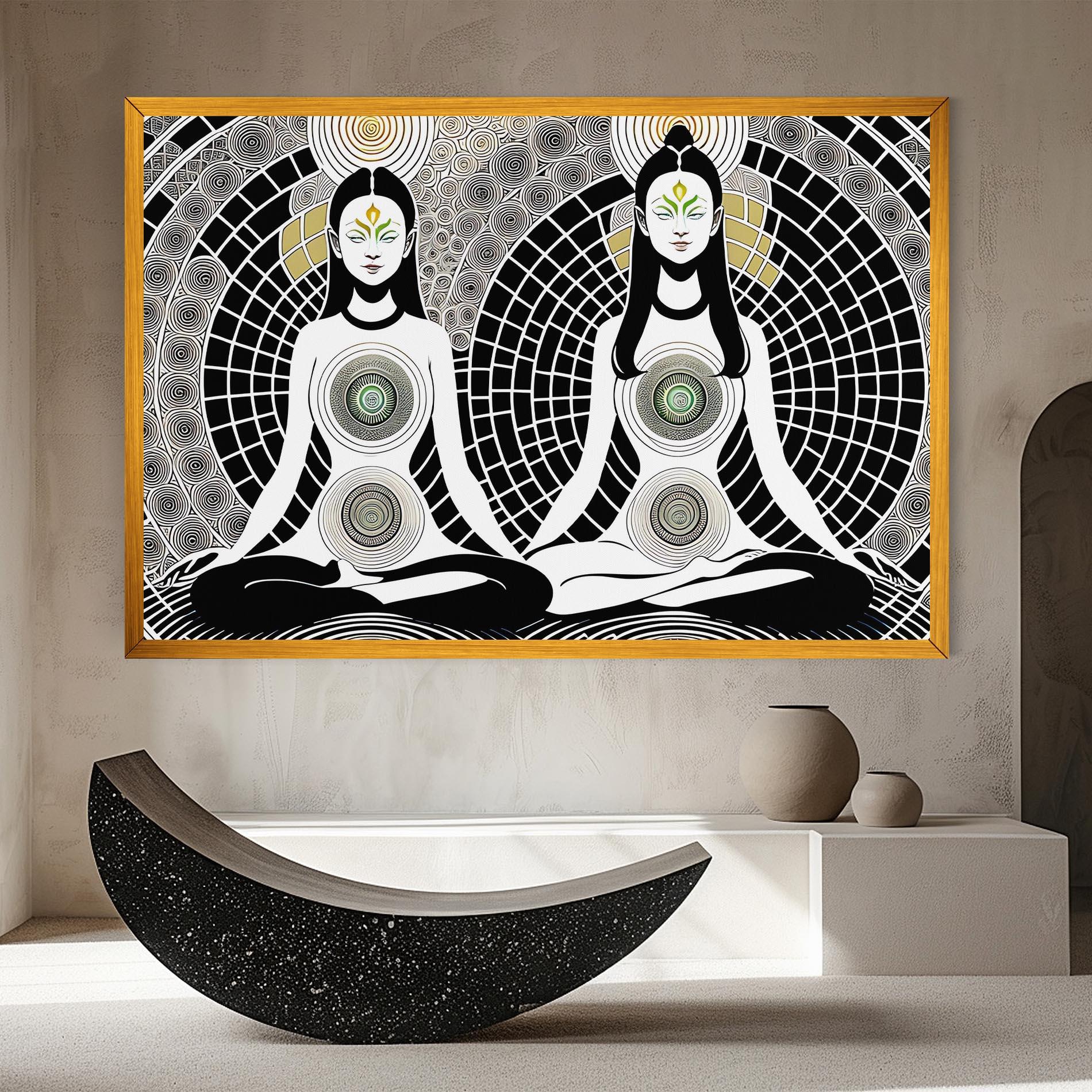 Leinwandbild Clolorful Meditation mockup 8