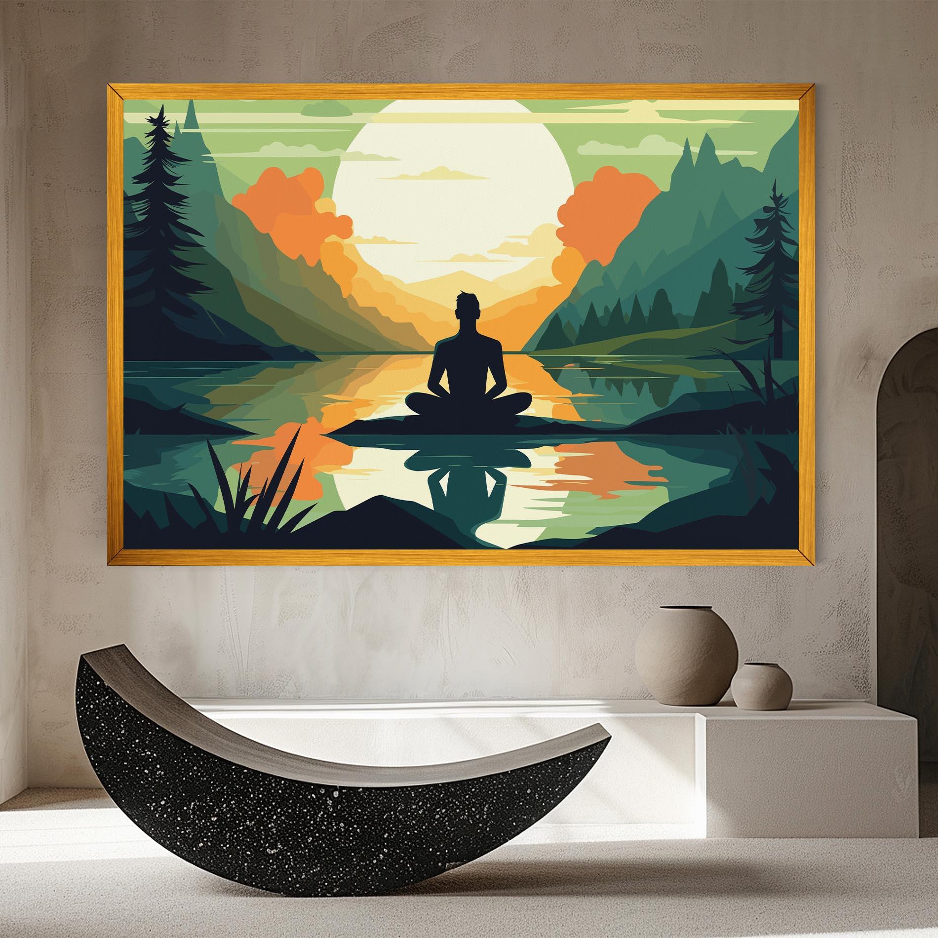 Leinwandbild Forest Yoga mockup 8