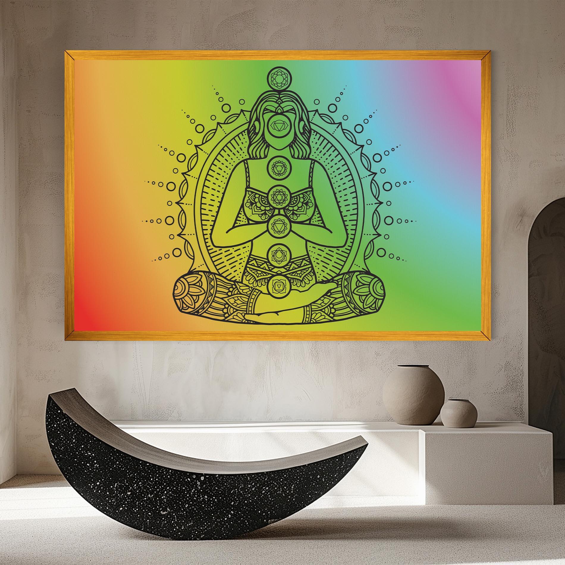 Leinwandbild Girl Meditation mockup 8