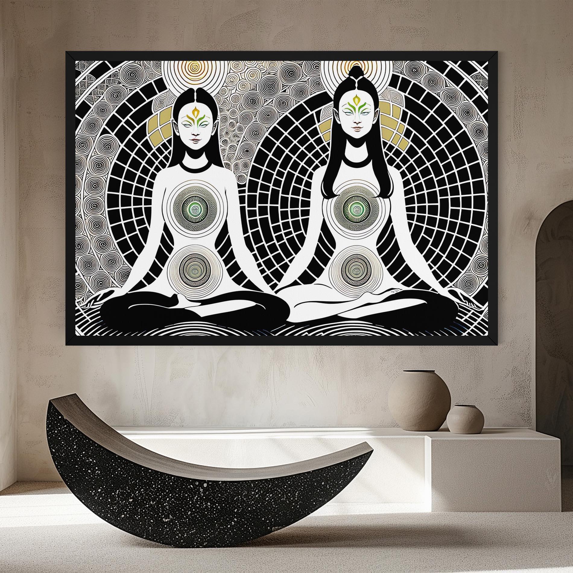 Leinwandbild Clolorful Meditation mockup 8