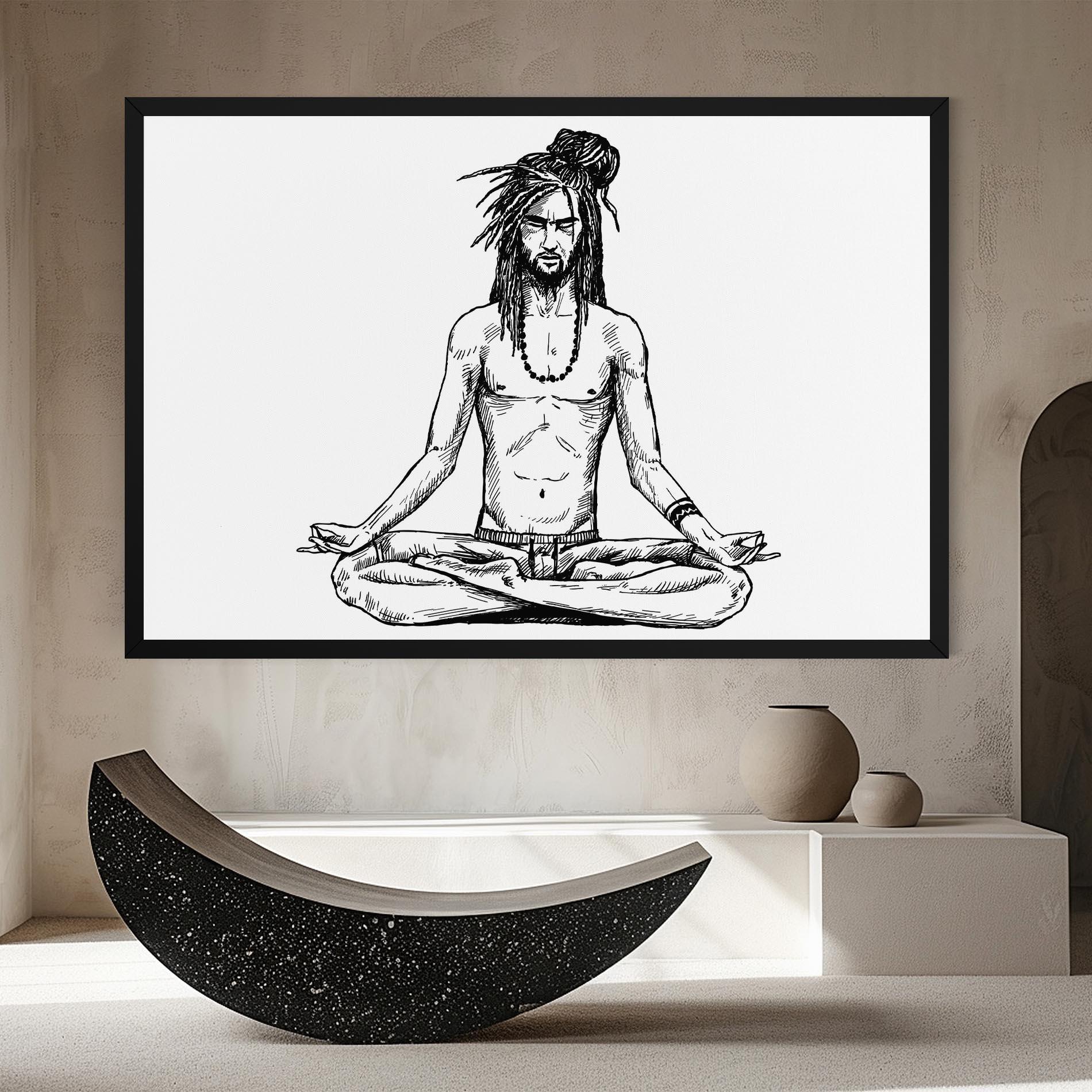Leinwandbild Focused Meditation mockup 8