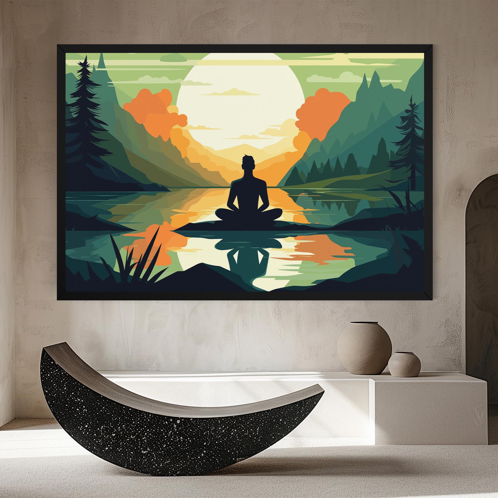 Leinwandbild Forest Yoga mockup 8