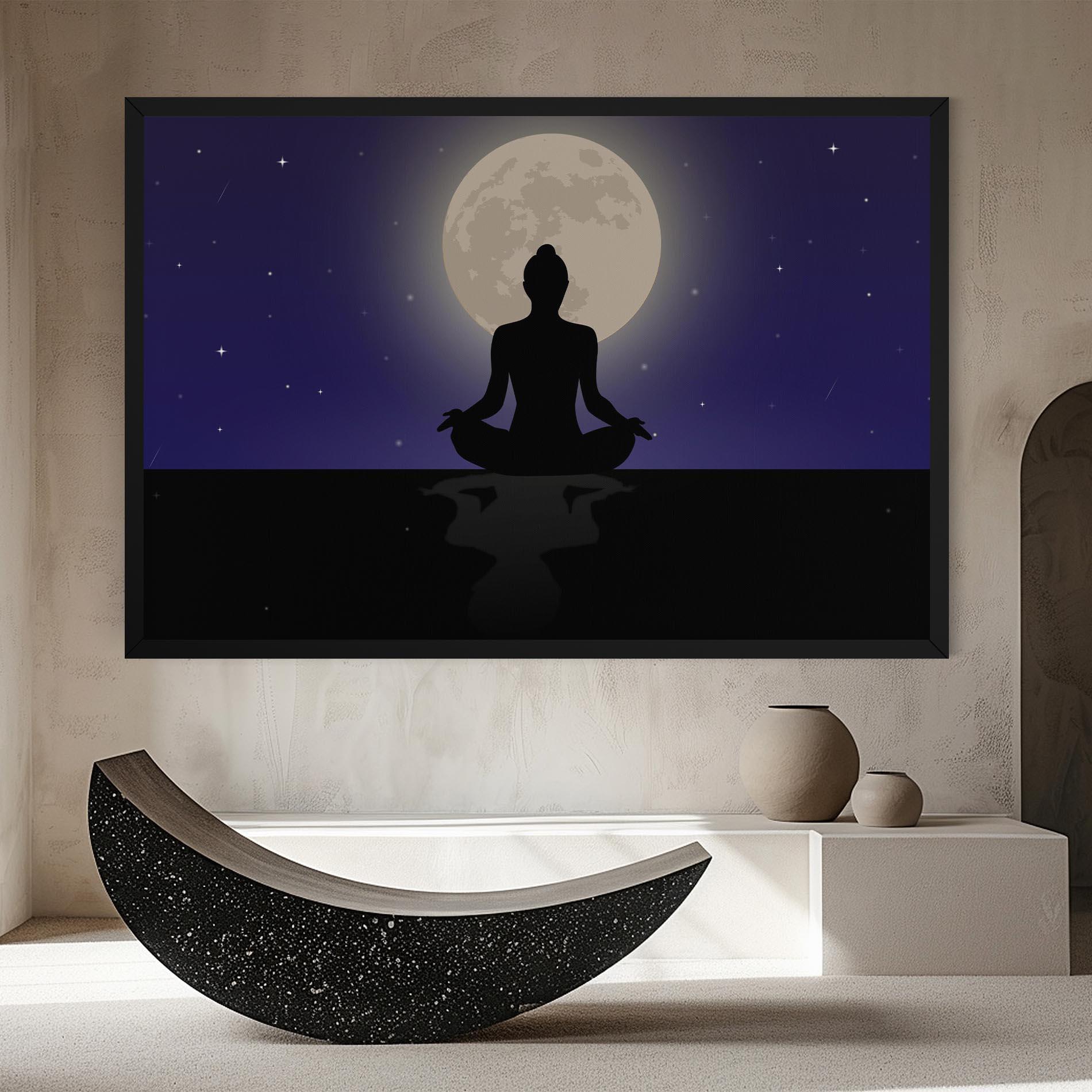 Leinwandbild Full Moon Yoga mockup 8