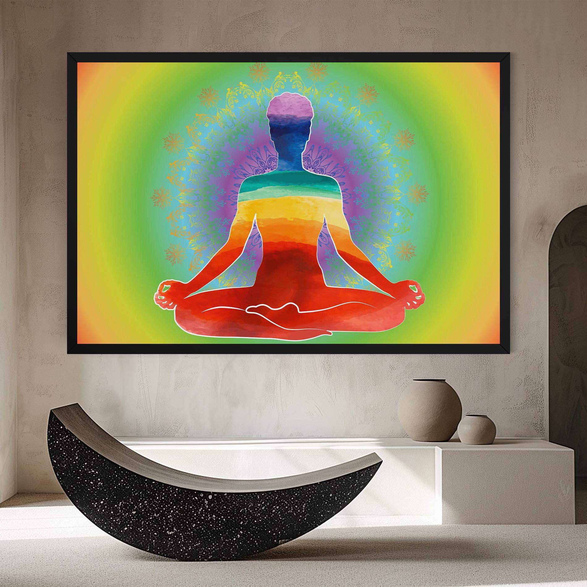 Leinwandbild Rainbow Yoga mockup 8