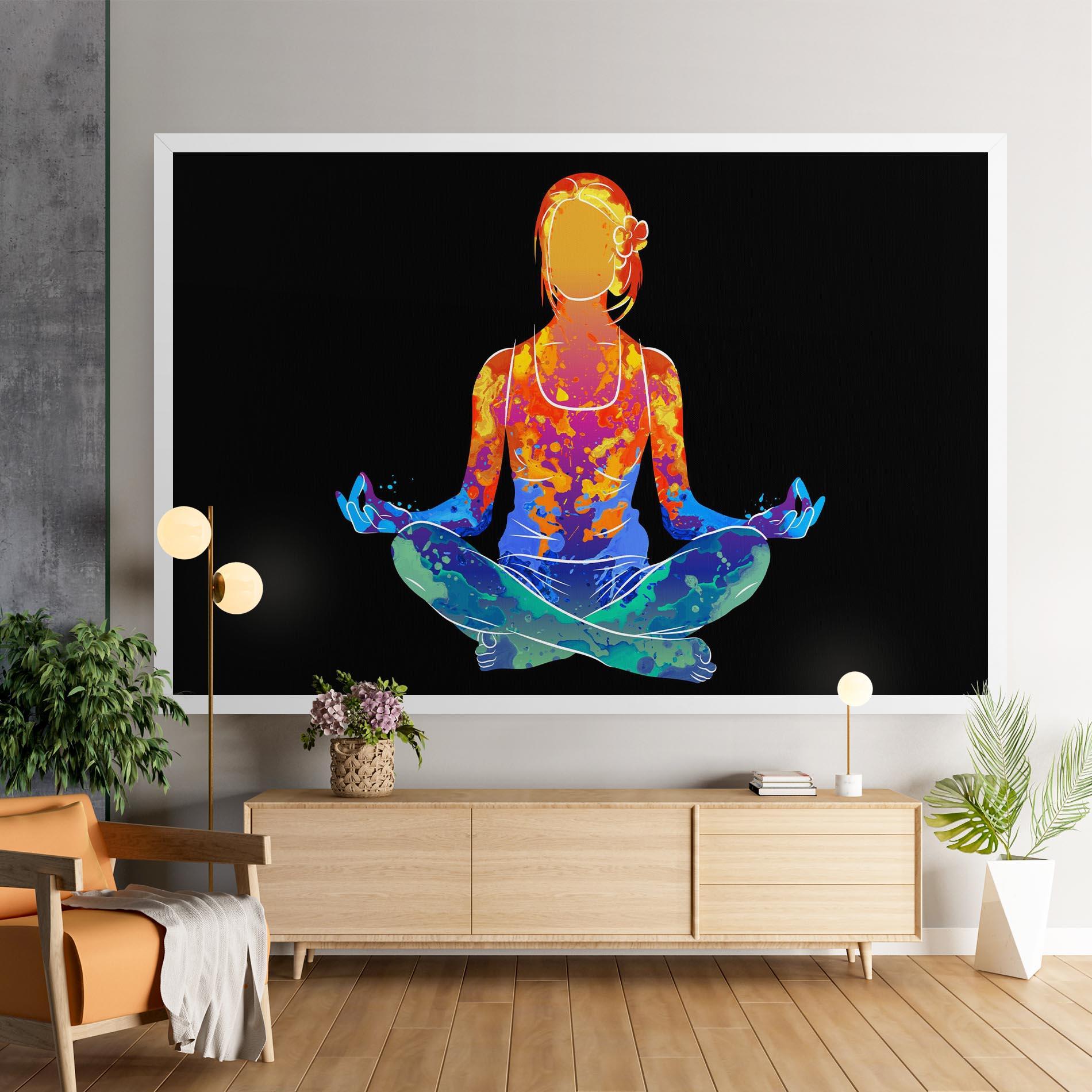 Leinwandbild Colorful Meditation mockup 9
