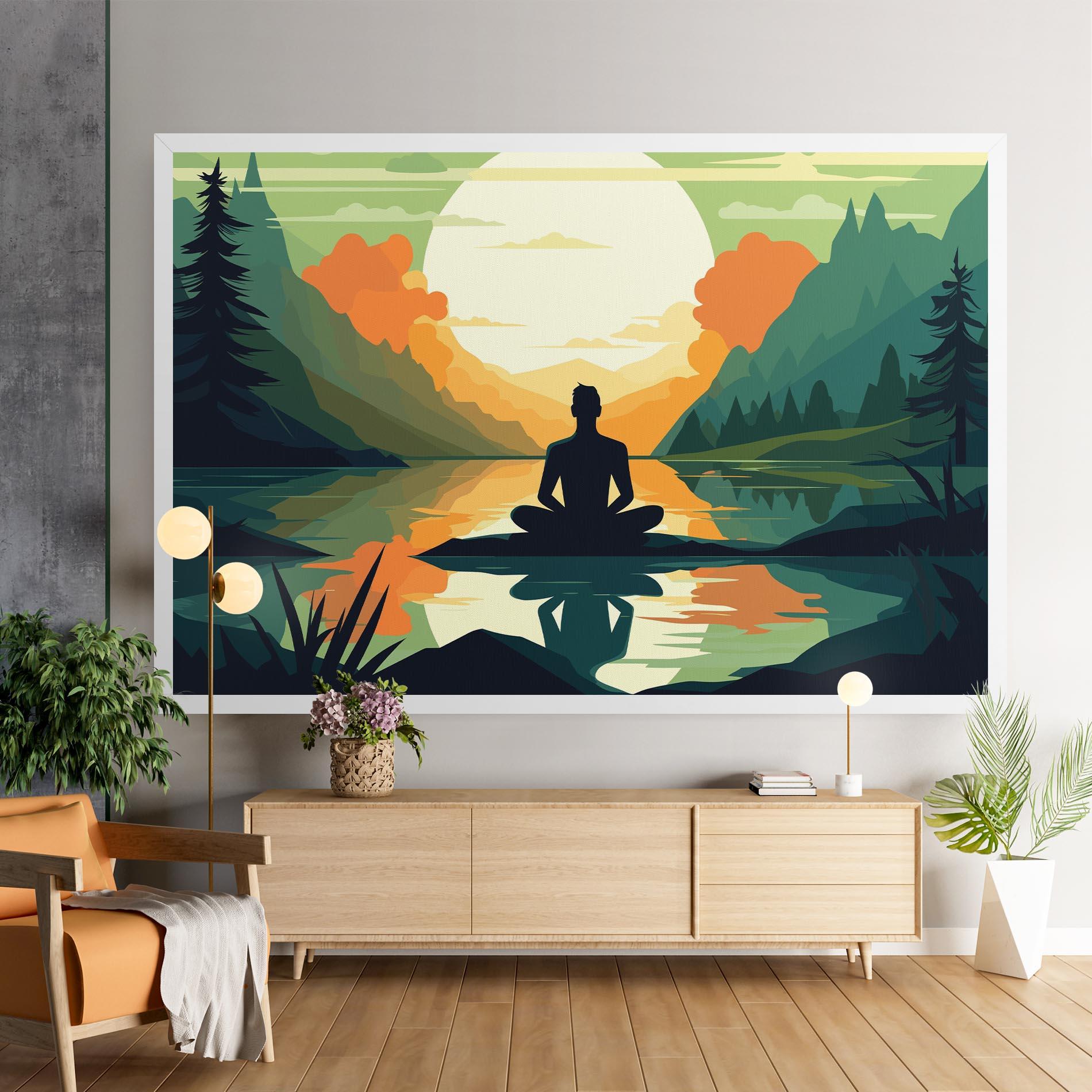 Leinwandbild Forest Yoga mockup 9