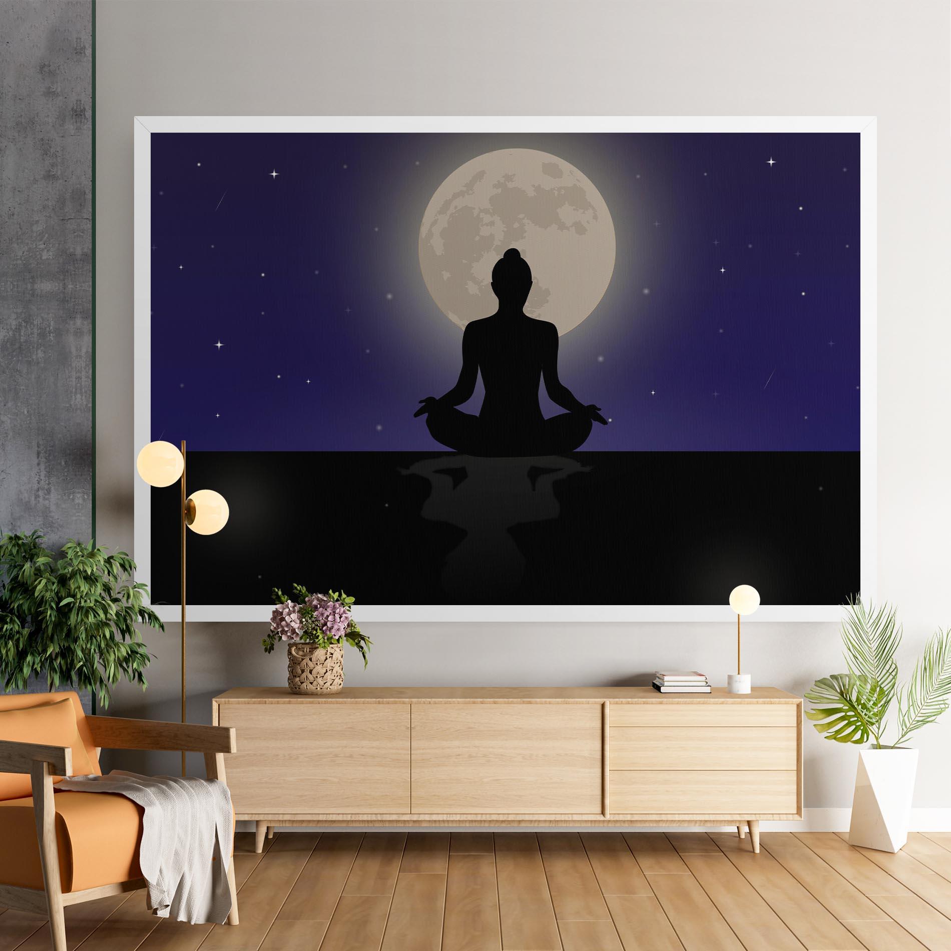Leinwandbild Full Moon Yoga mockup 9