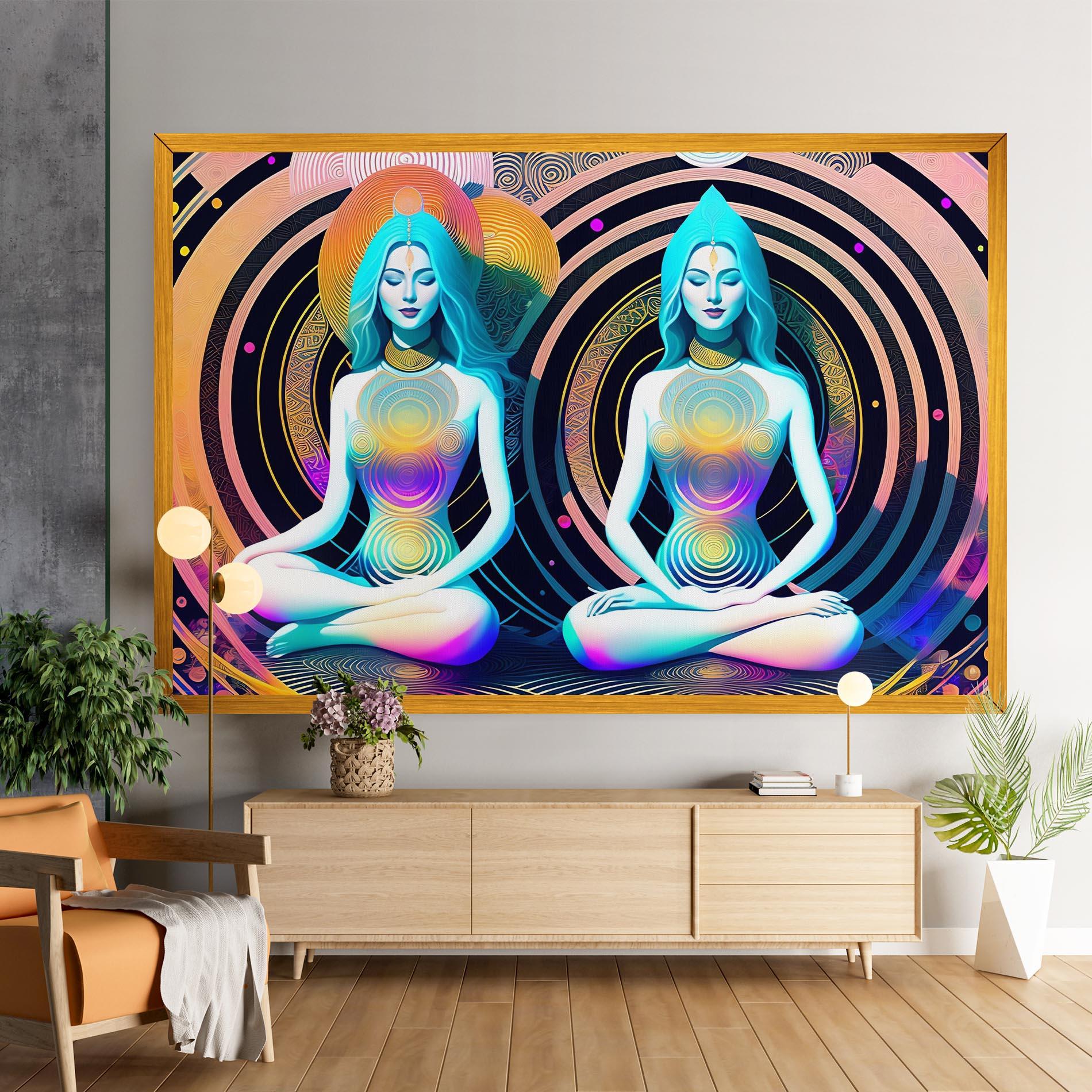 Leinwandbild Clolorful Illustrations mockup 9