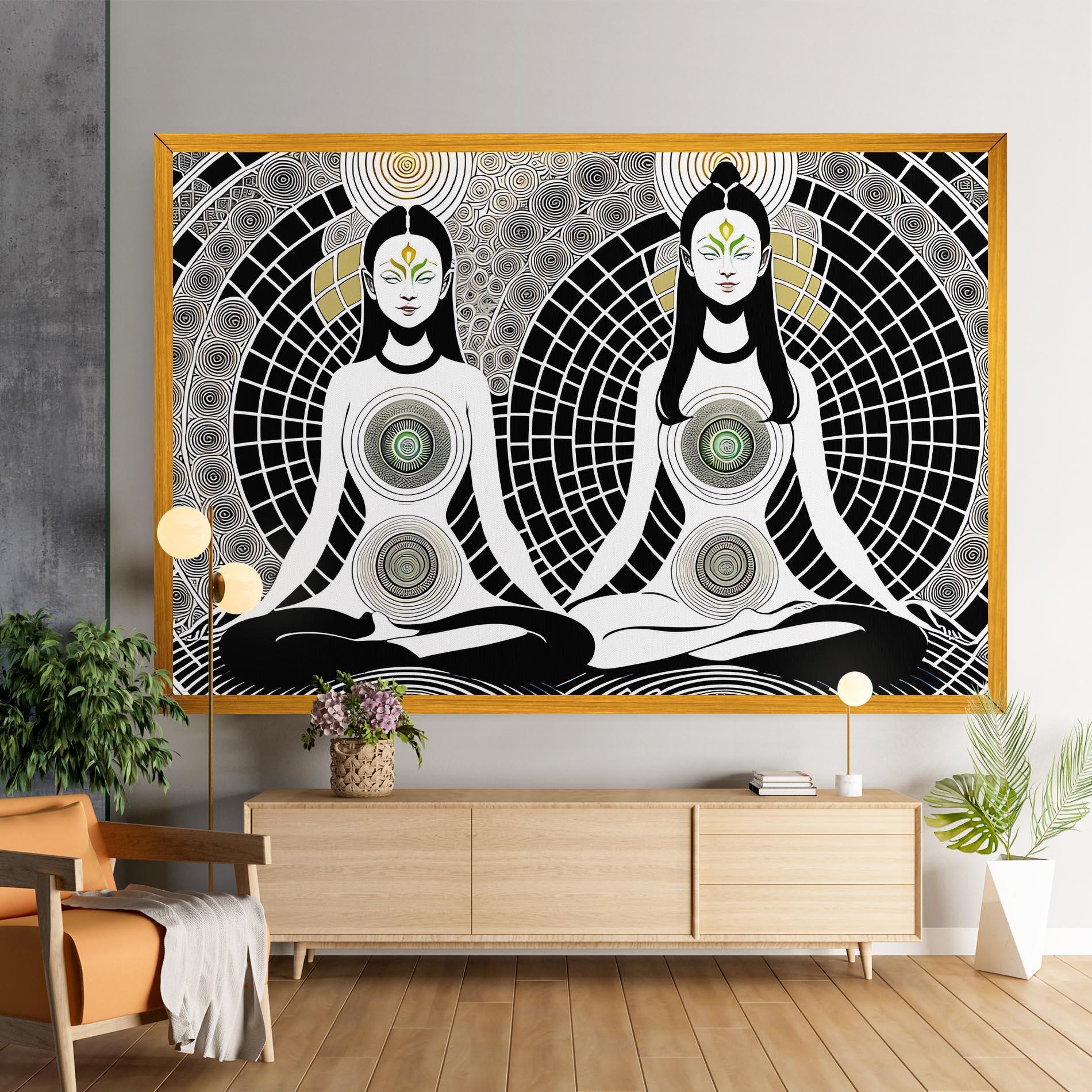 Leinwandbild Clolorful Meditation mockup 9