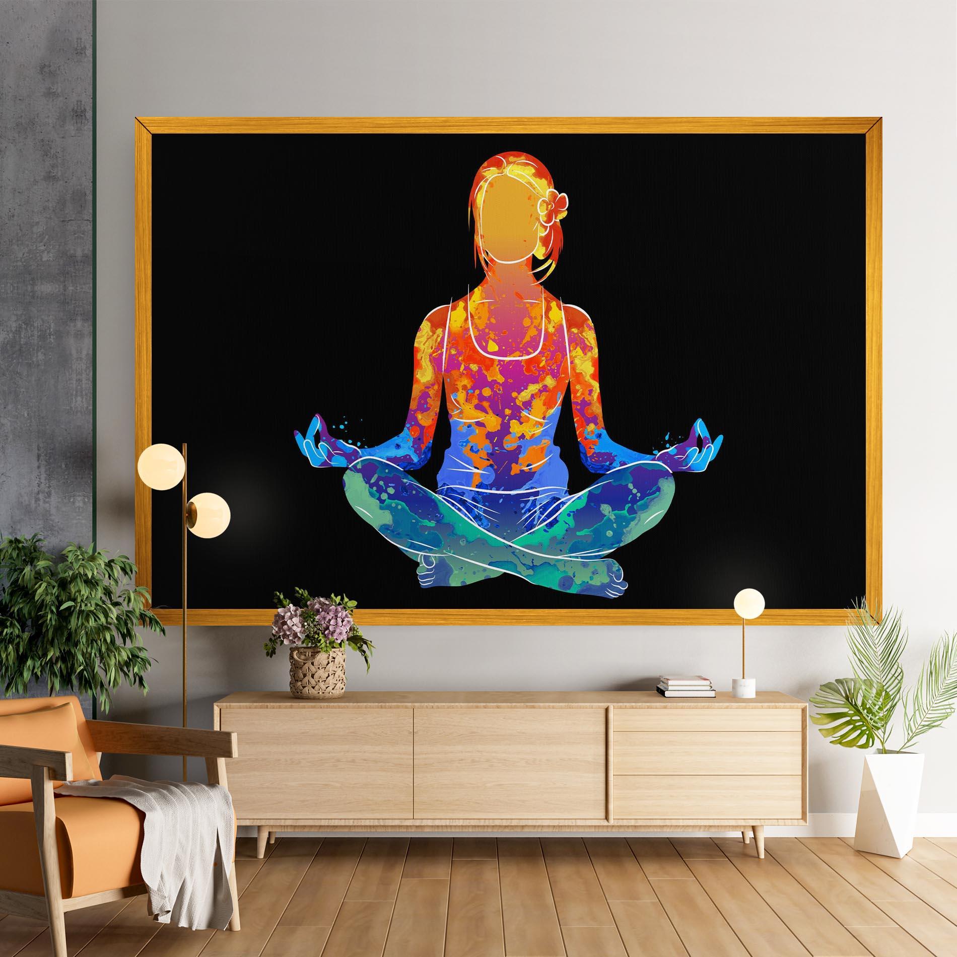 Leinwandbild Colorful Meditation mockup 9