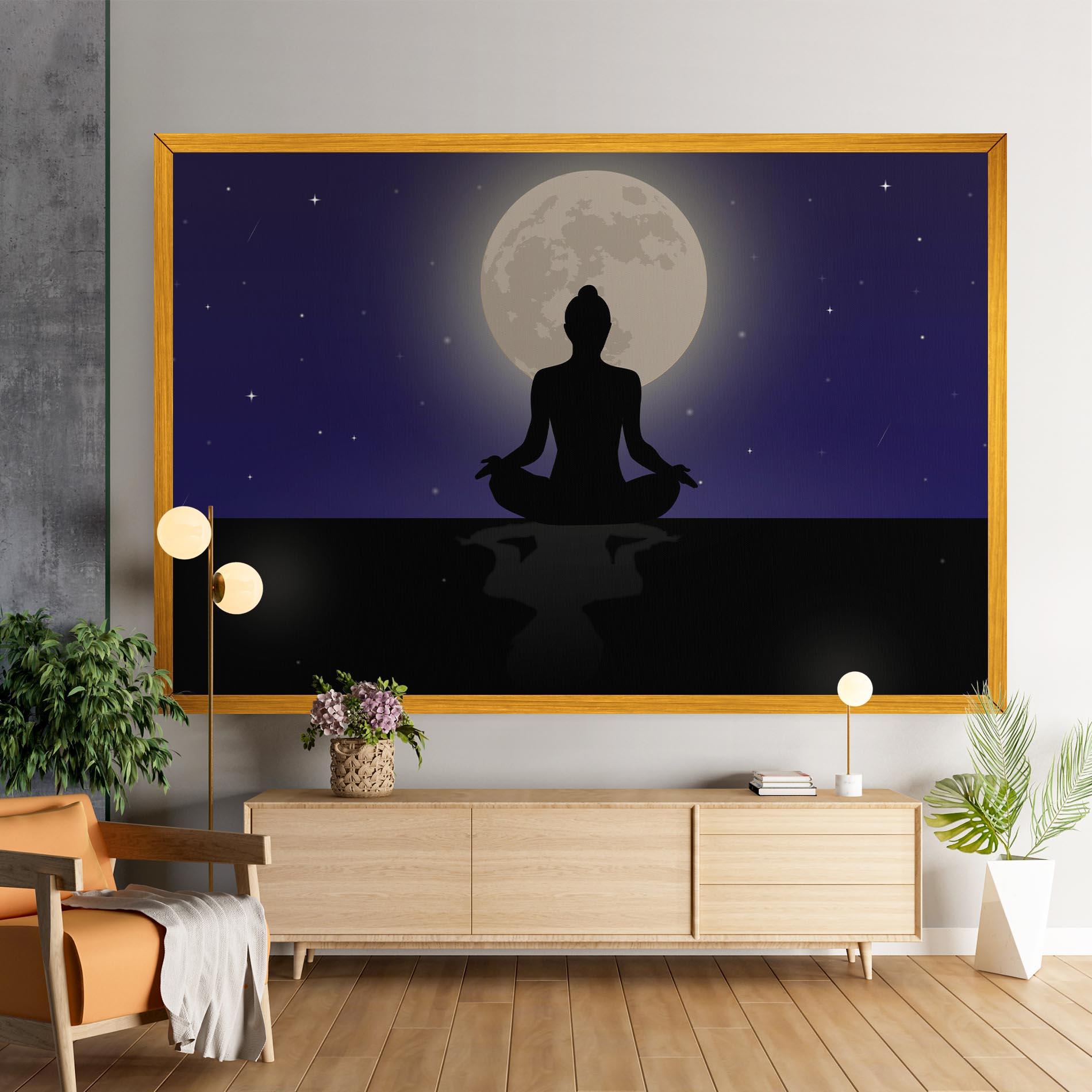 Leinwandbild Full Moon Yoga mockup 9