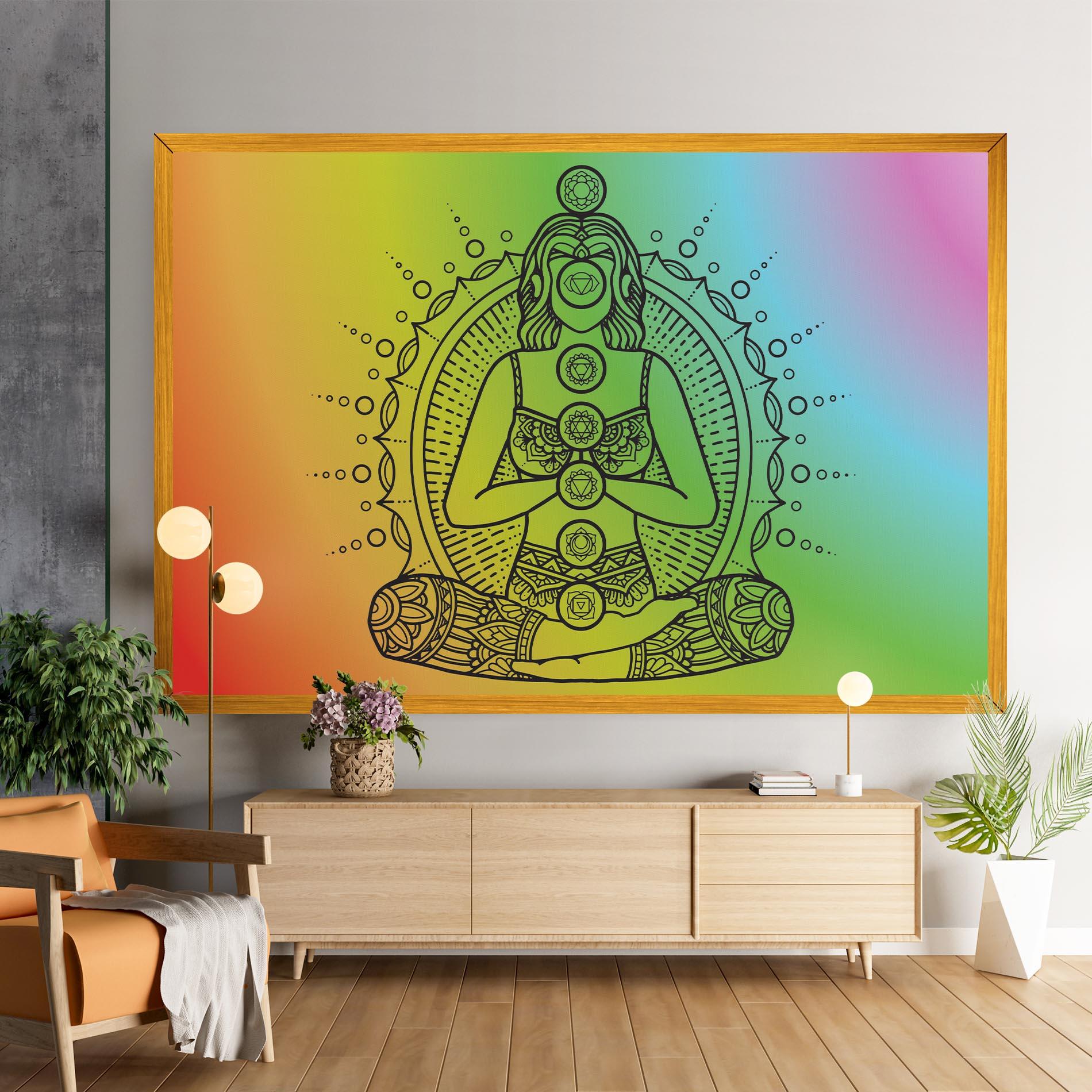 Leinwandbild Girl Meditation mockup 9