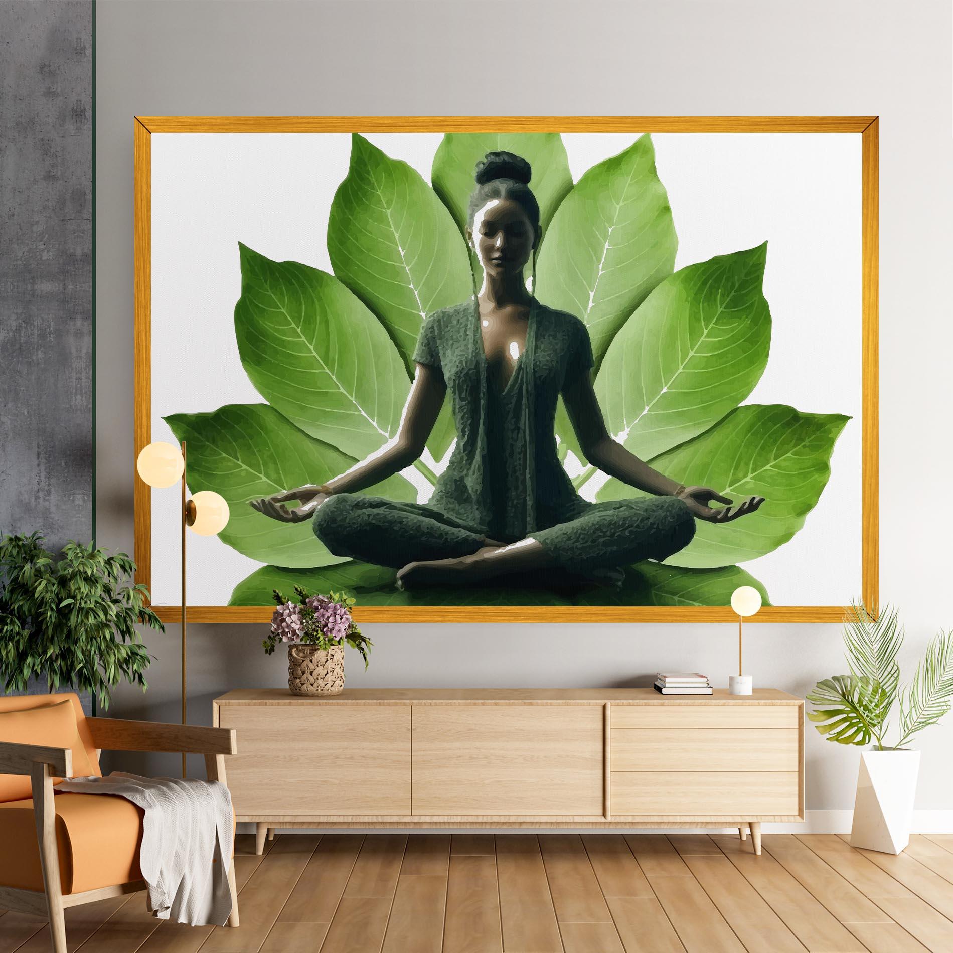 Leinwandbild Leaf Yoga mockup 9