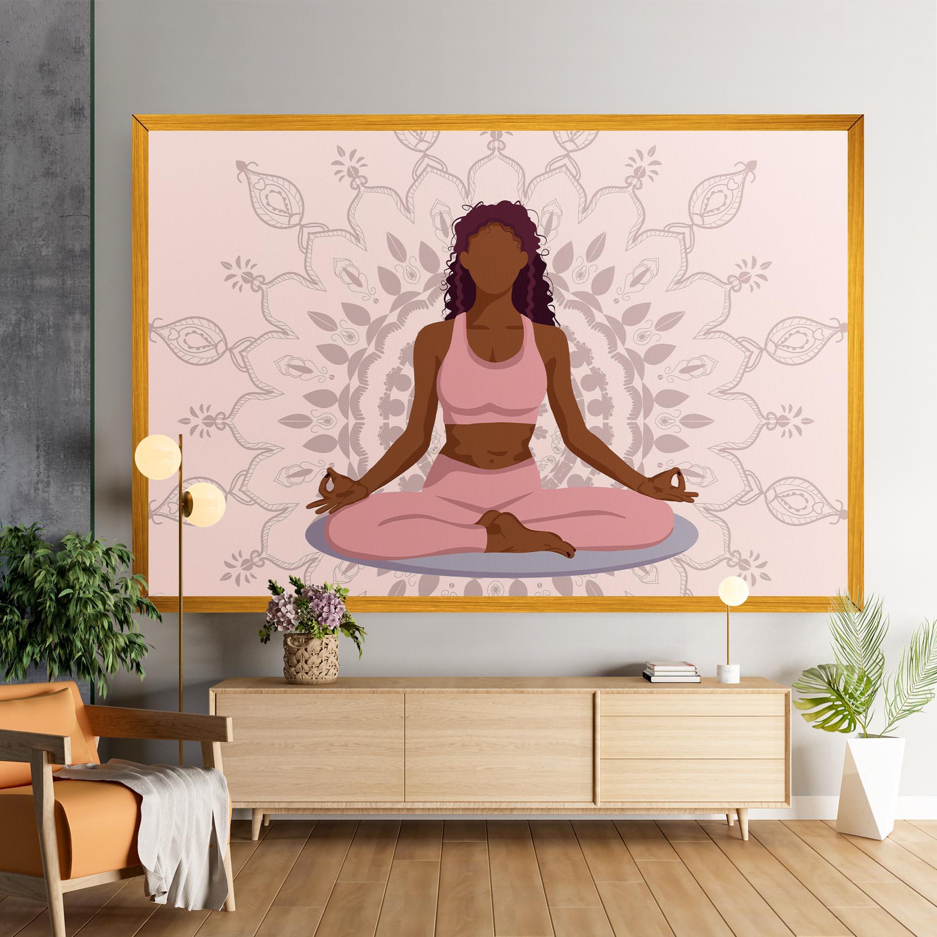 Leinwandbild Lotus Position mockup 9