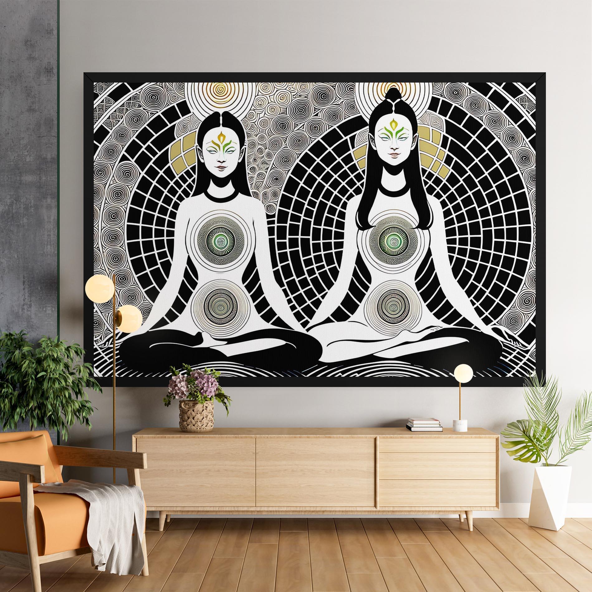 Leinwandbild Clolorful Meditation mockup 9