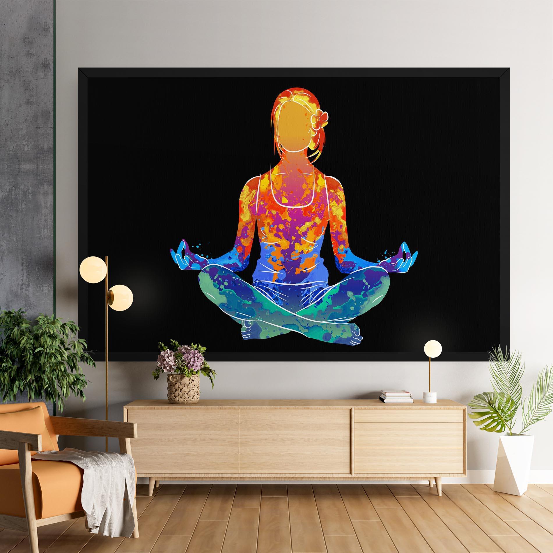 Leinwandbild Colorful Meditation mockup 9