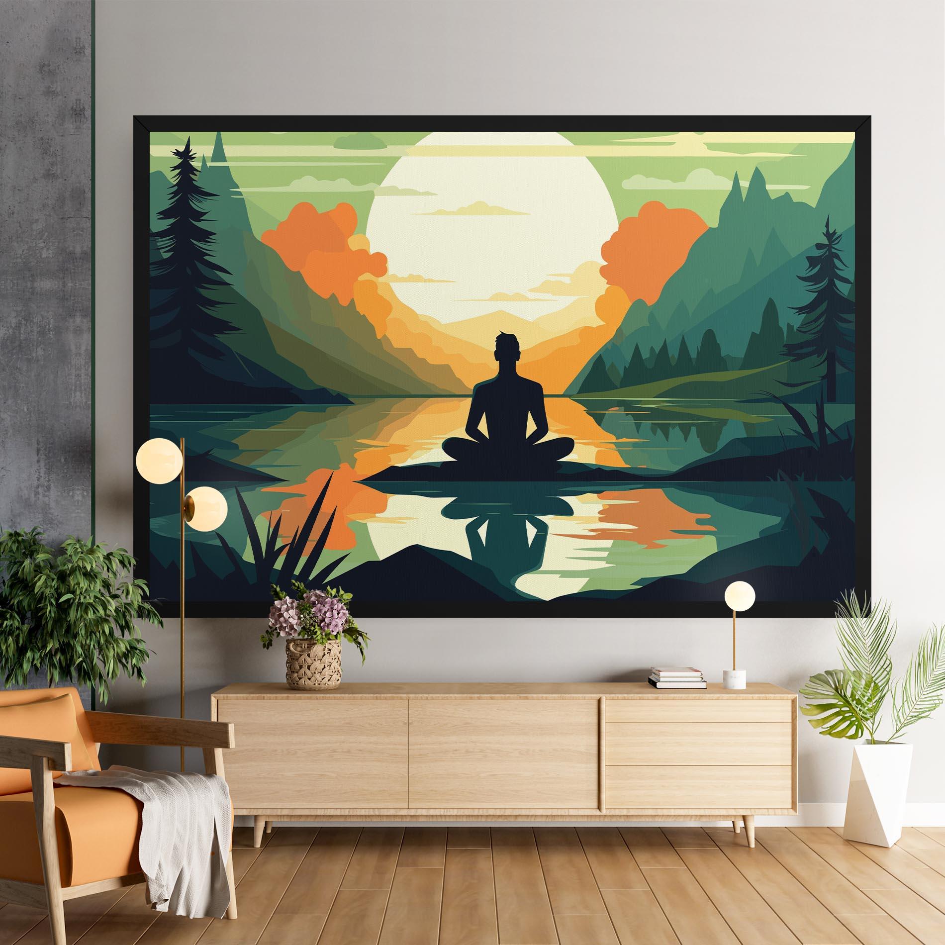 Leinwandbild Forest Yoga mockup 9