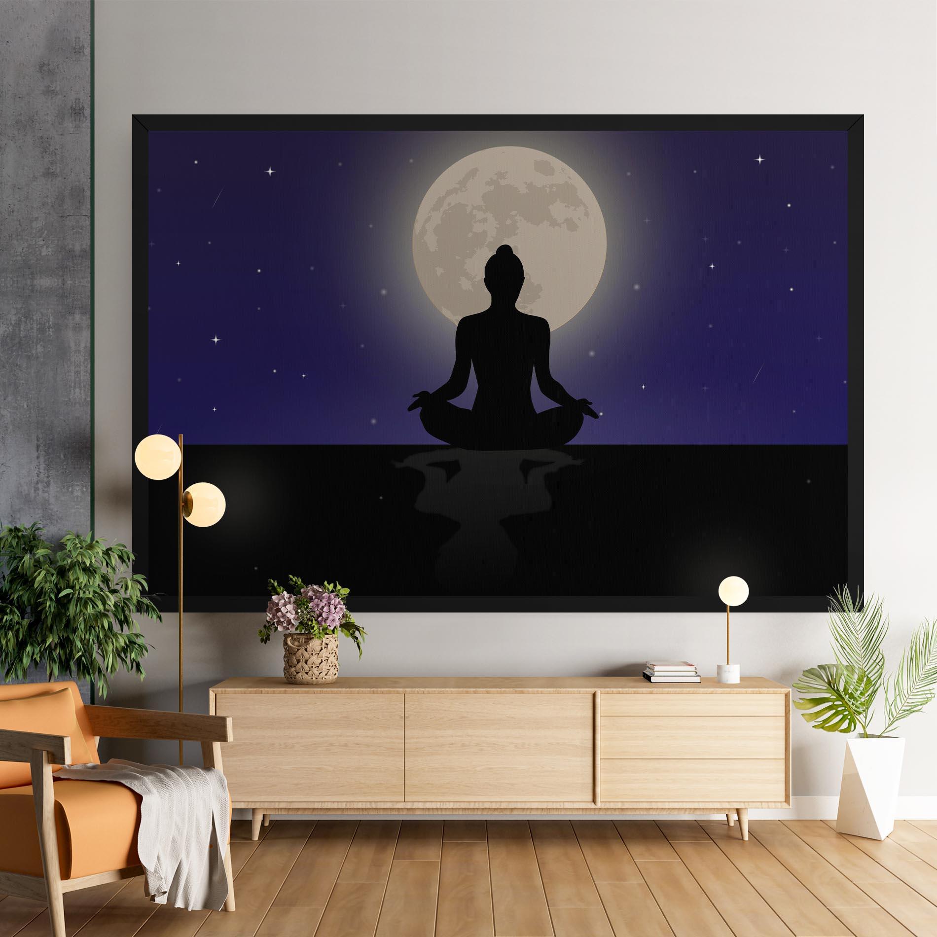 Leinwandbild Full Moon Yoga mockup 9