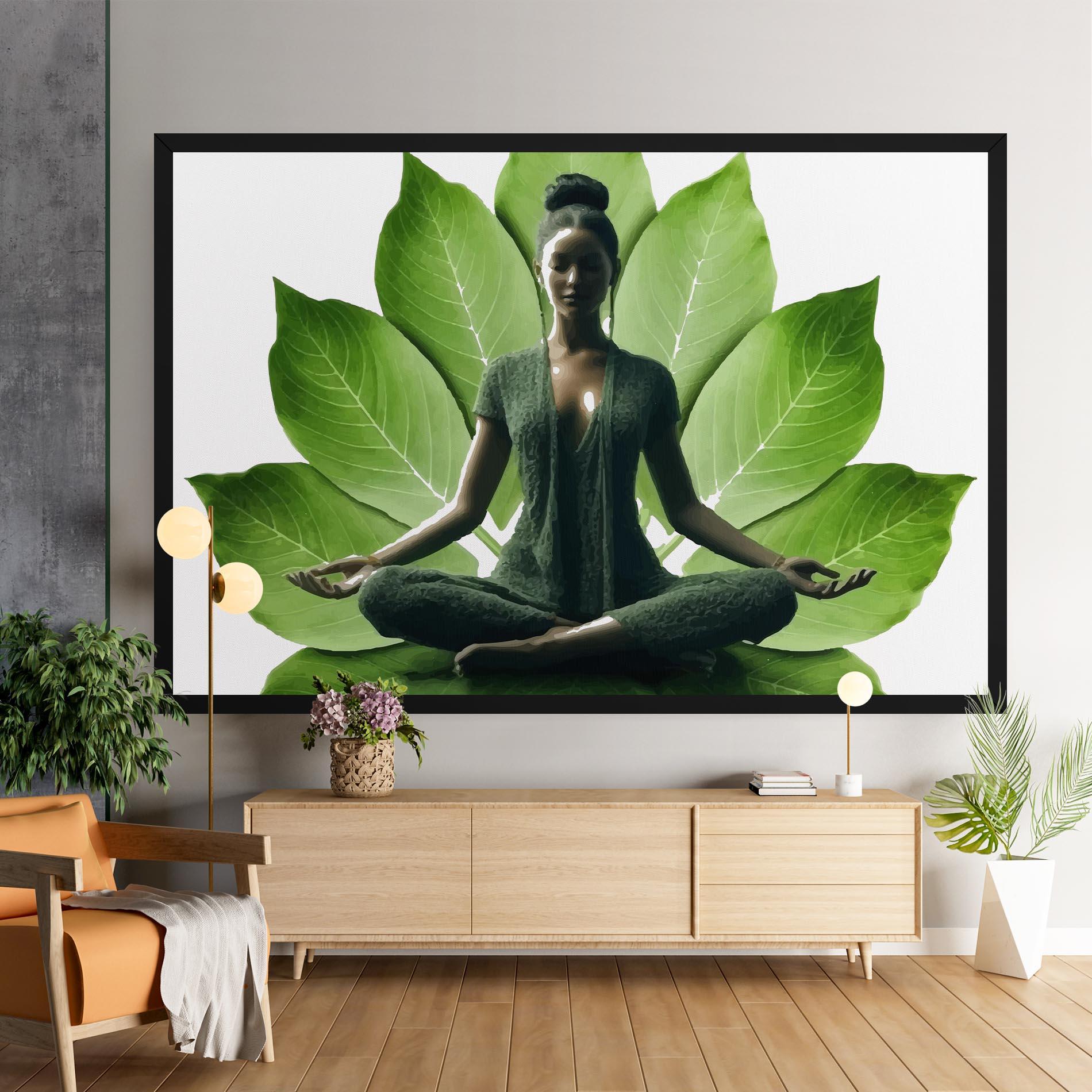 Leinwandbild Leaf Yoga mockup 9