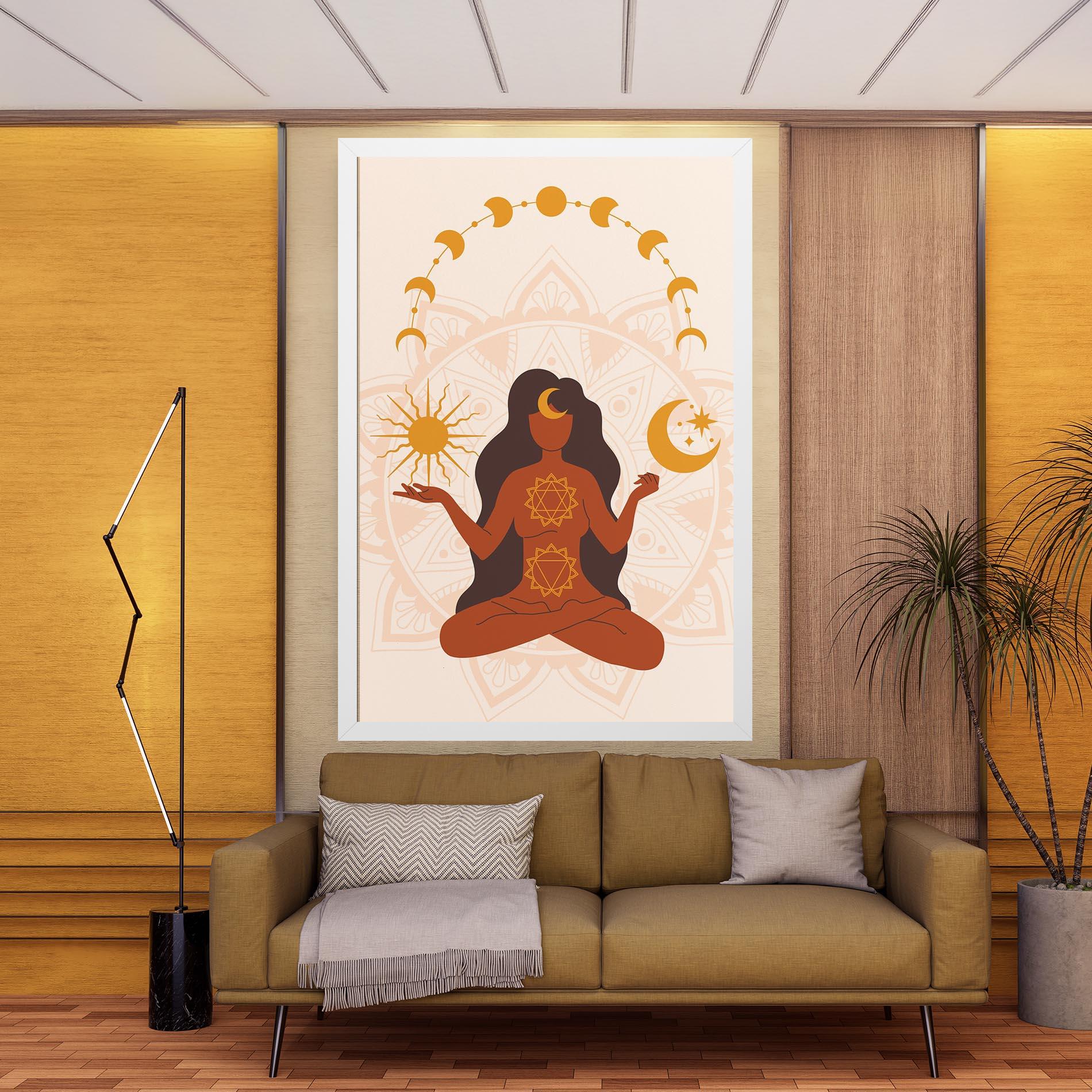 Leinwandbild Moon Sun Meditation mockup 9