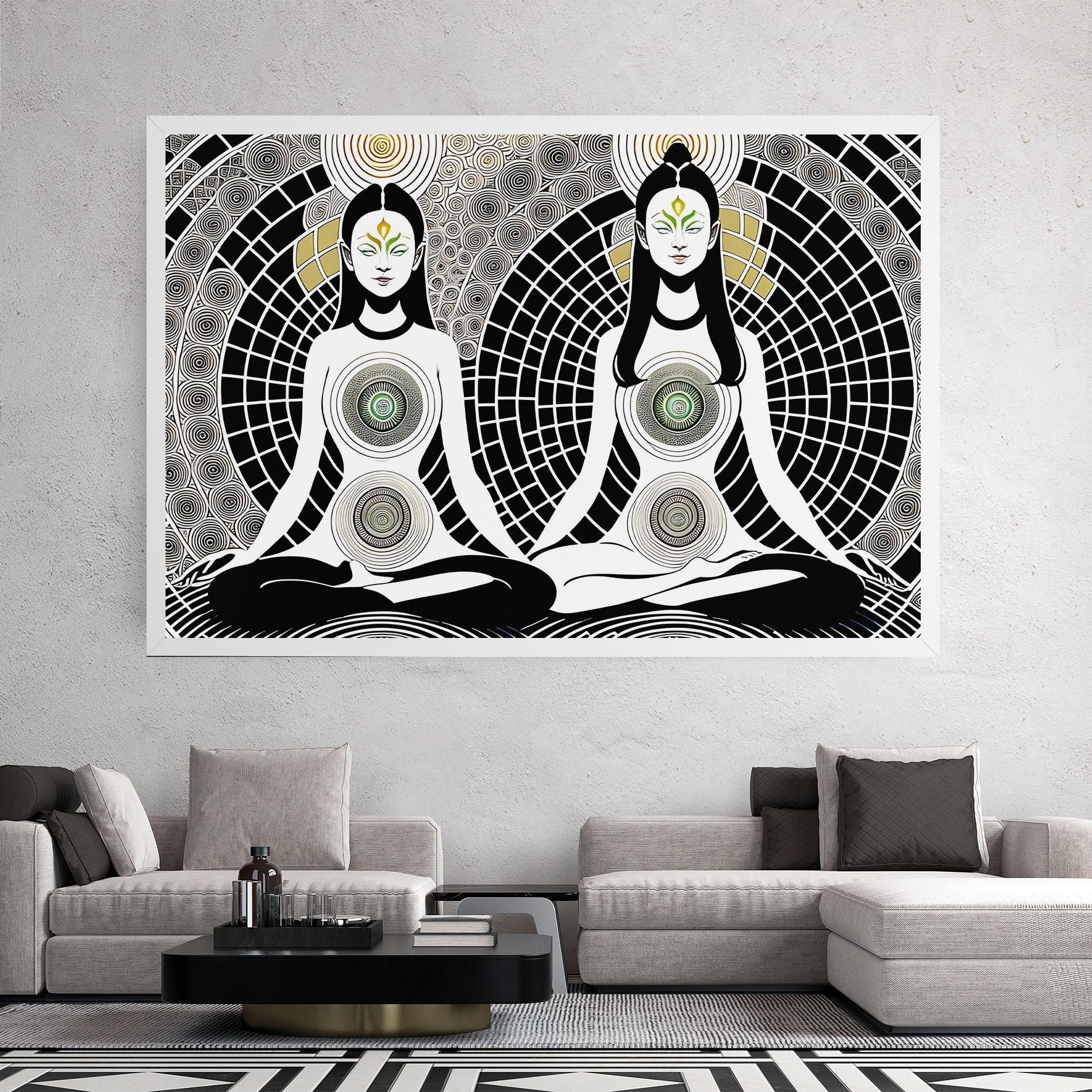 Leinwandbild Clolorful Meditation mockup 2