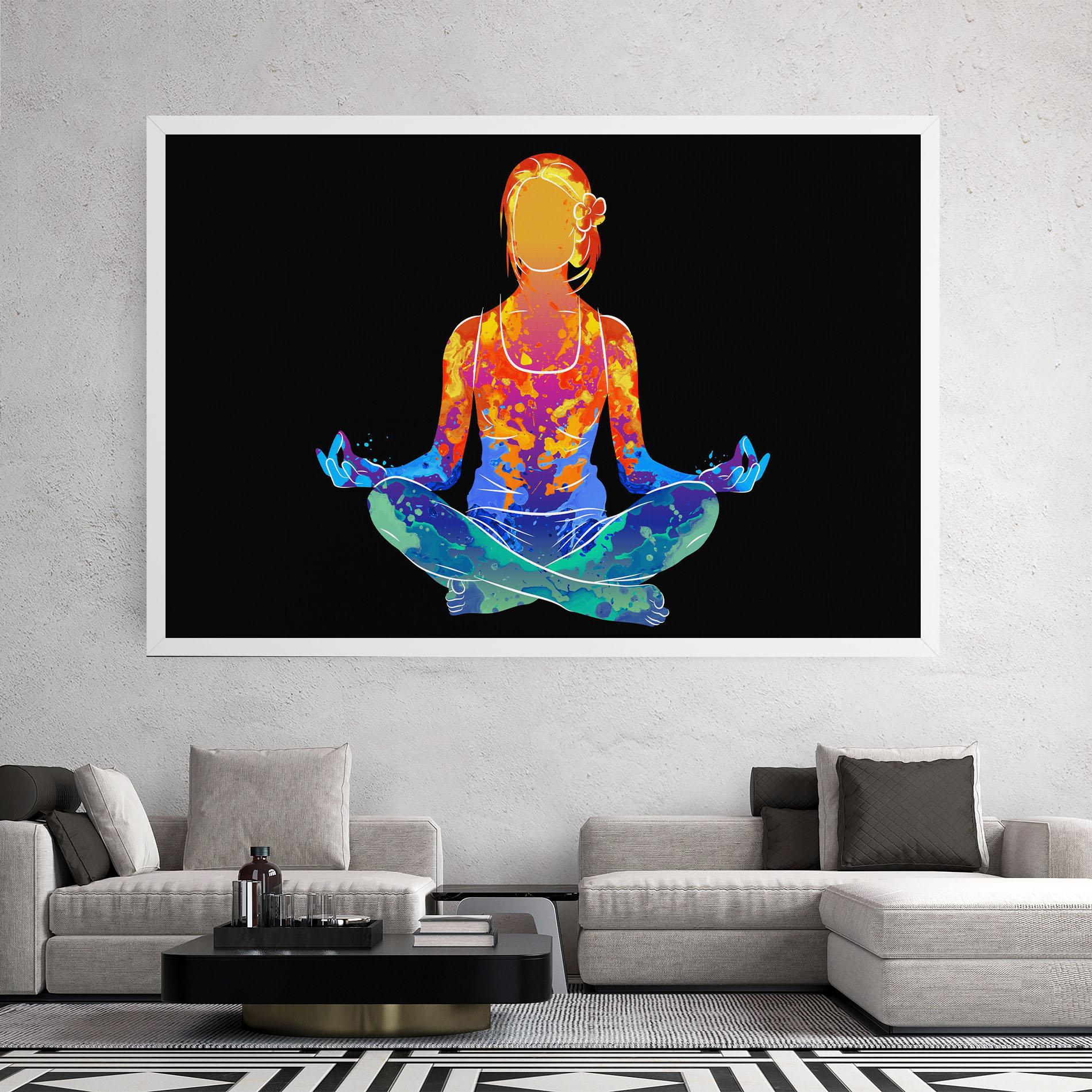 Leinwandbild Colorful Meditation mockup 2