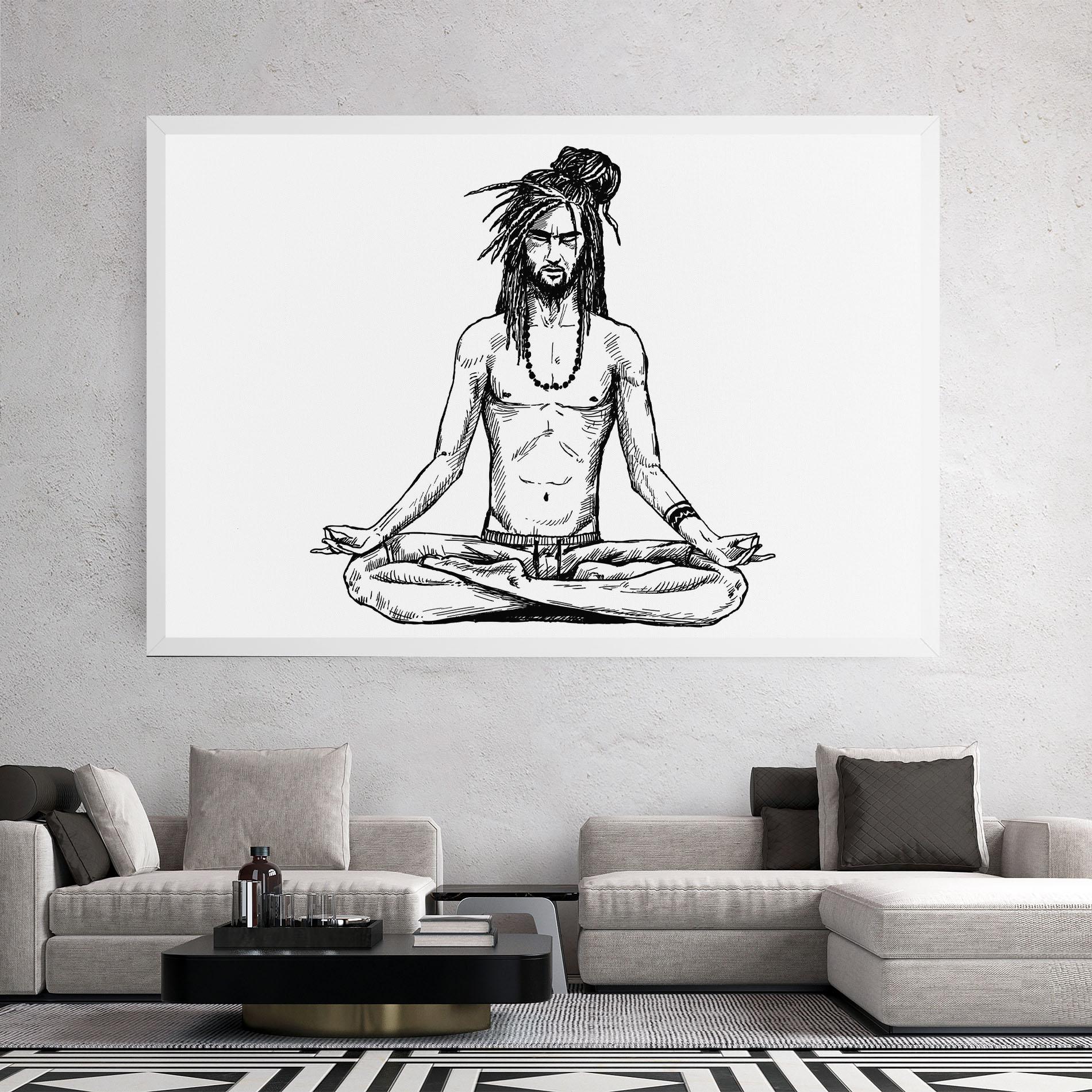 Leinwandbild Focused Meditation mockup 2