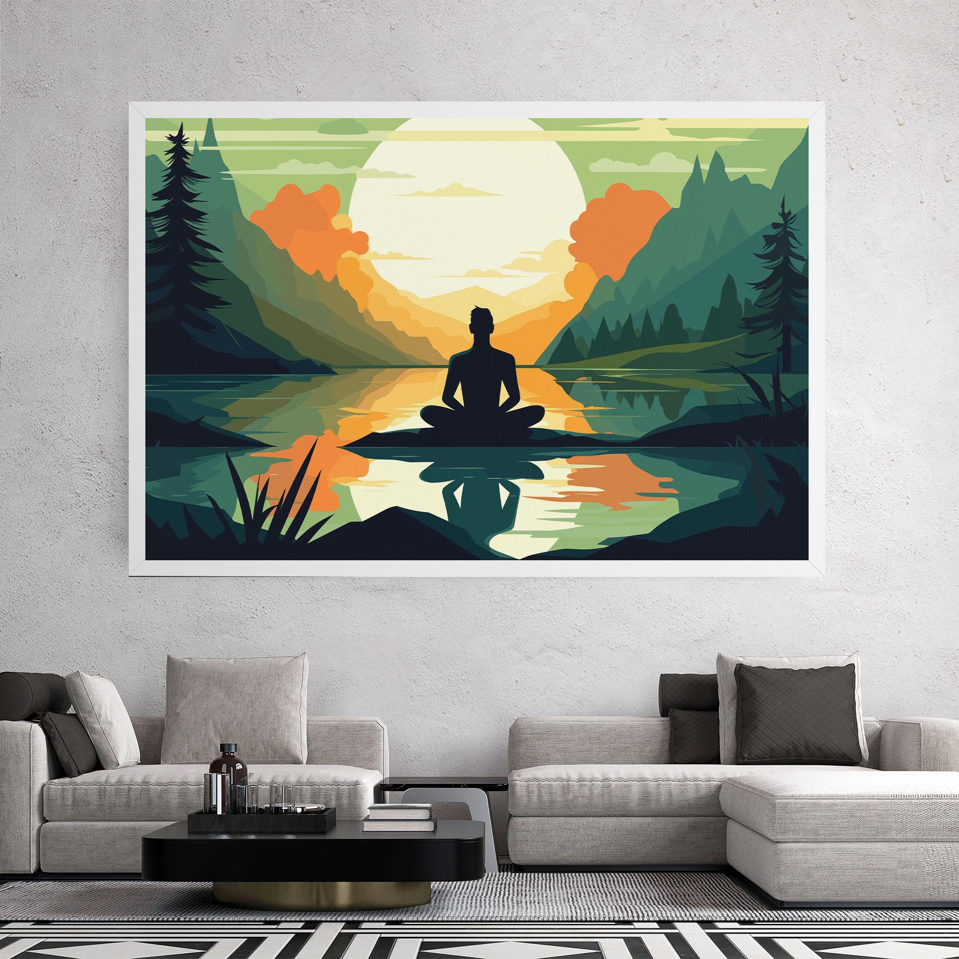 Leinwandbild Forest Yoga mockup 2