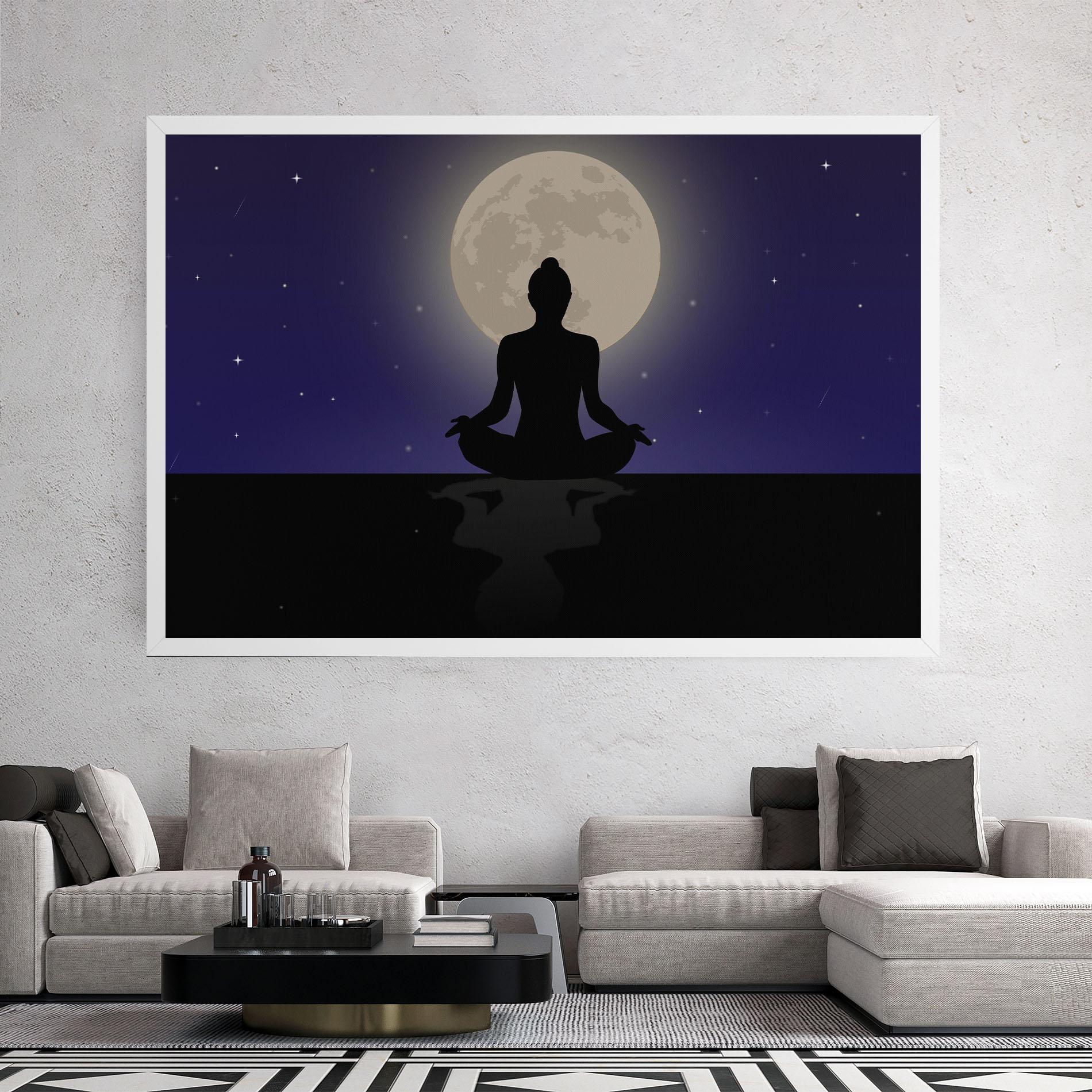 Leinwandbild Full Moon Yoga mockup 2
