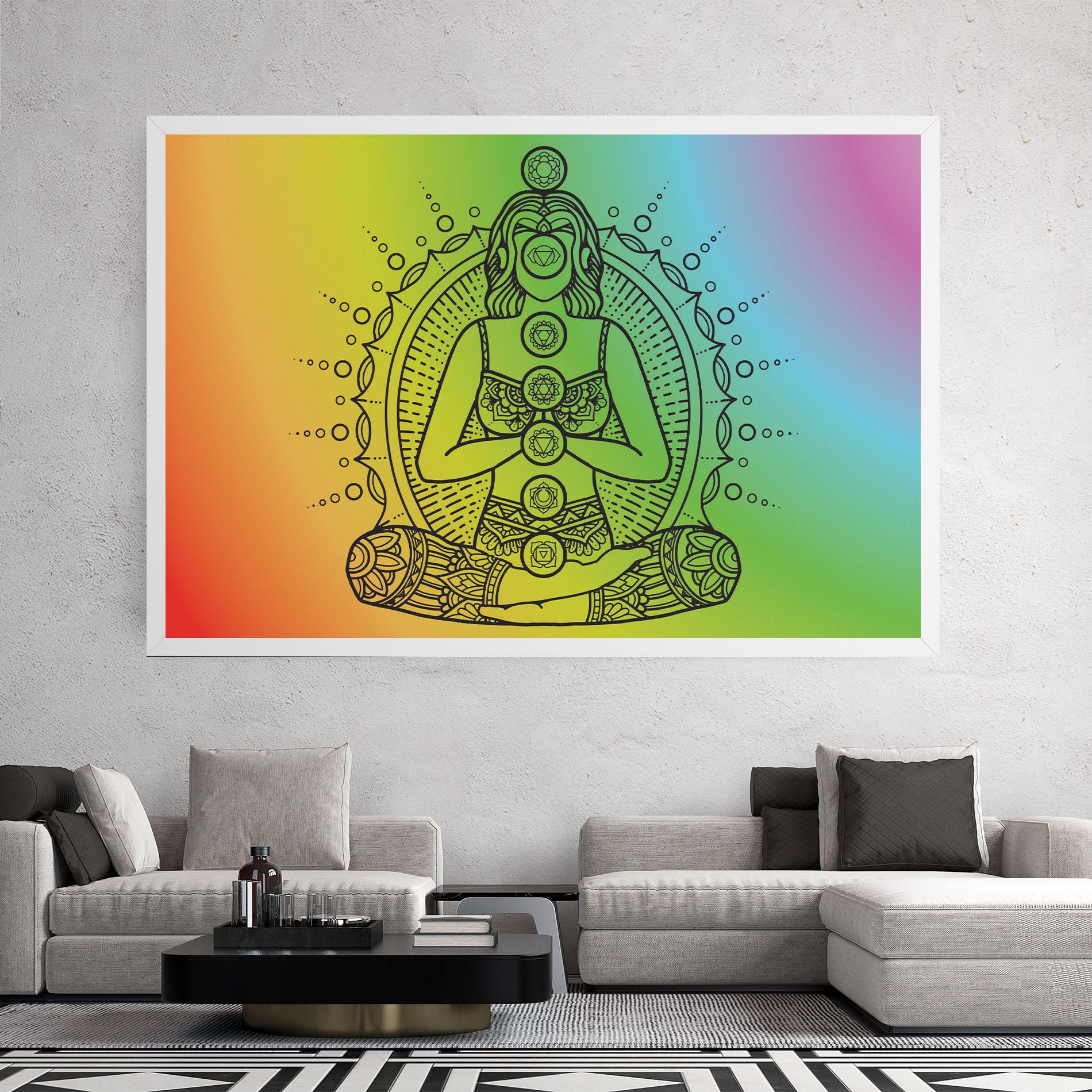 Leinwandbild Girl Meditation mockup 2