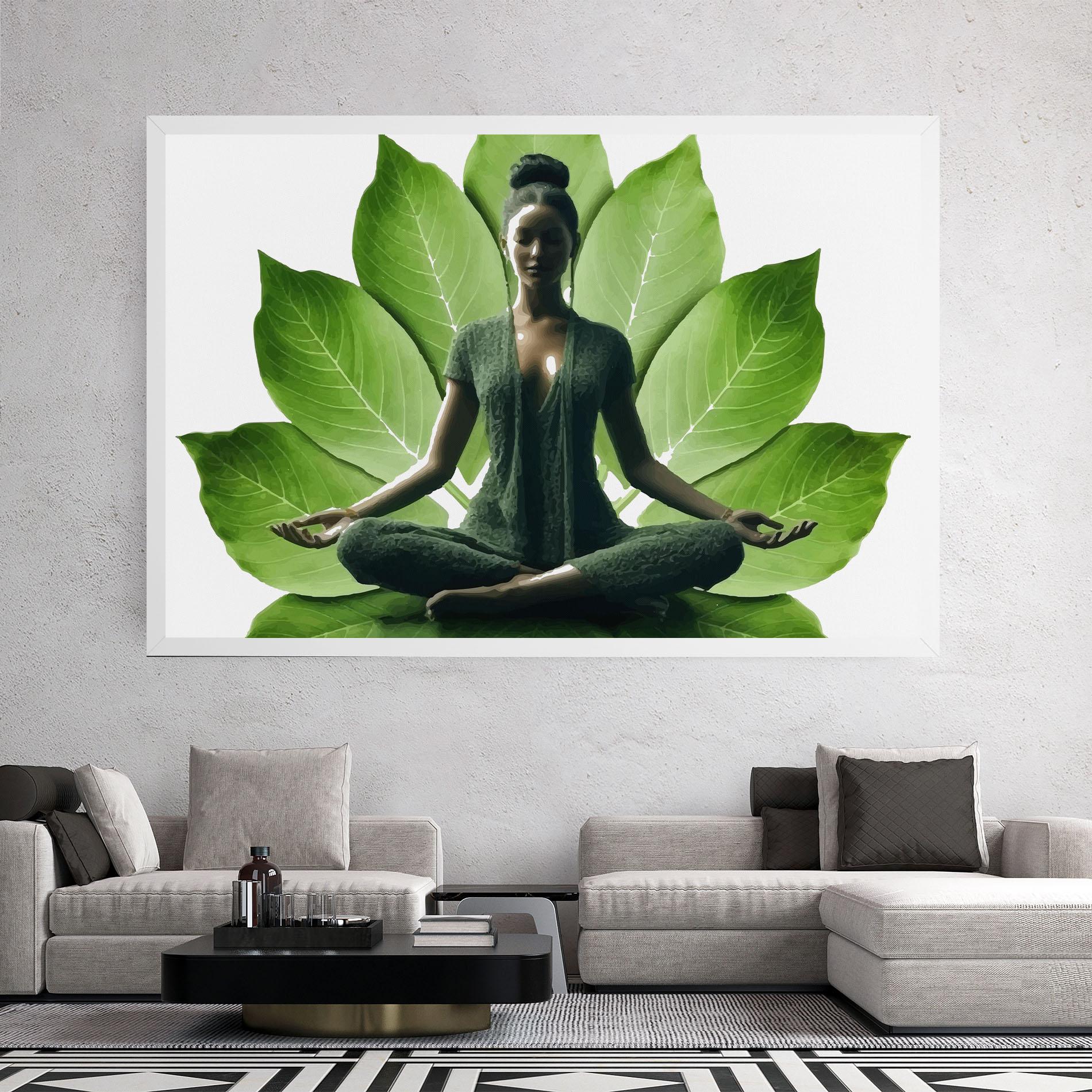Leinwandbild Leaf Yoga mockup 2