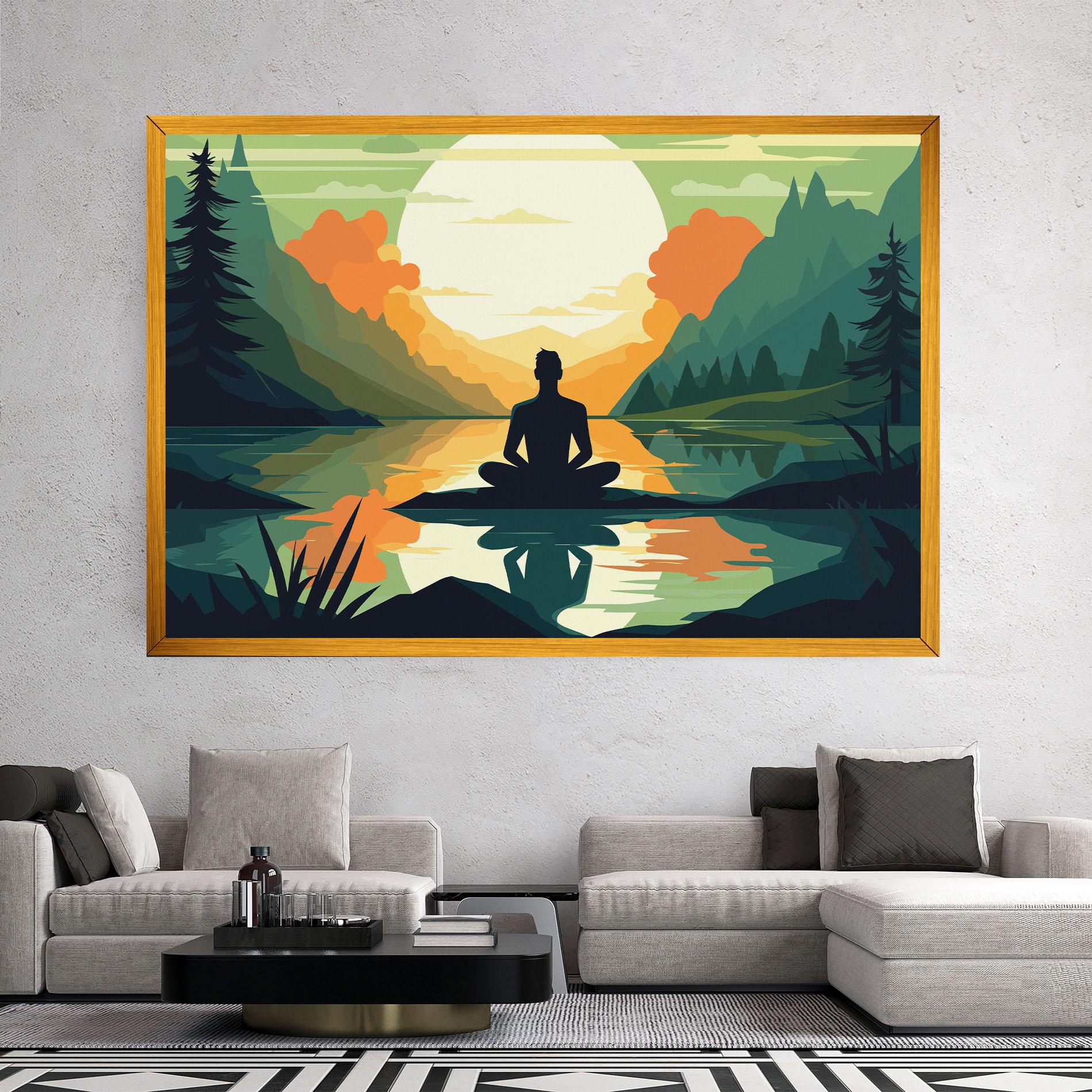 Leinwandbild Forest Yoga mockup 2