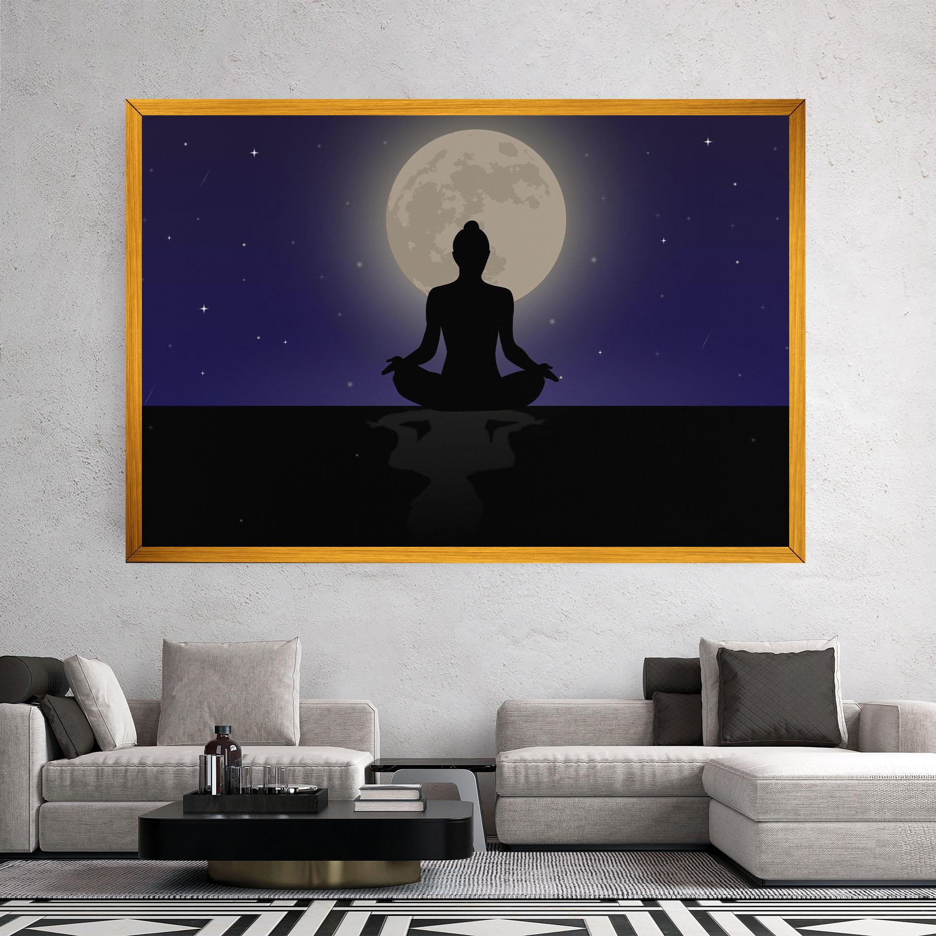 Leinwandbild Full Moon Yoga mockup 2