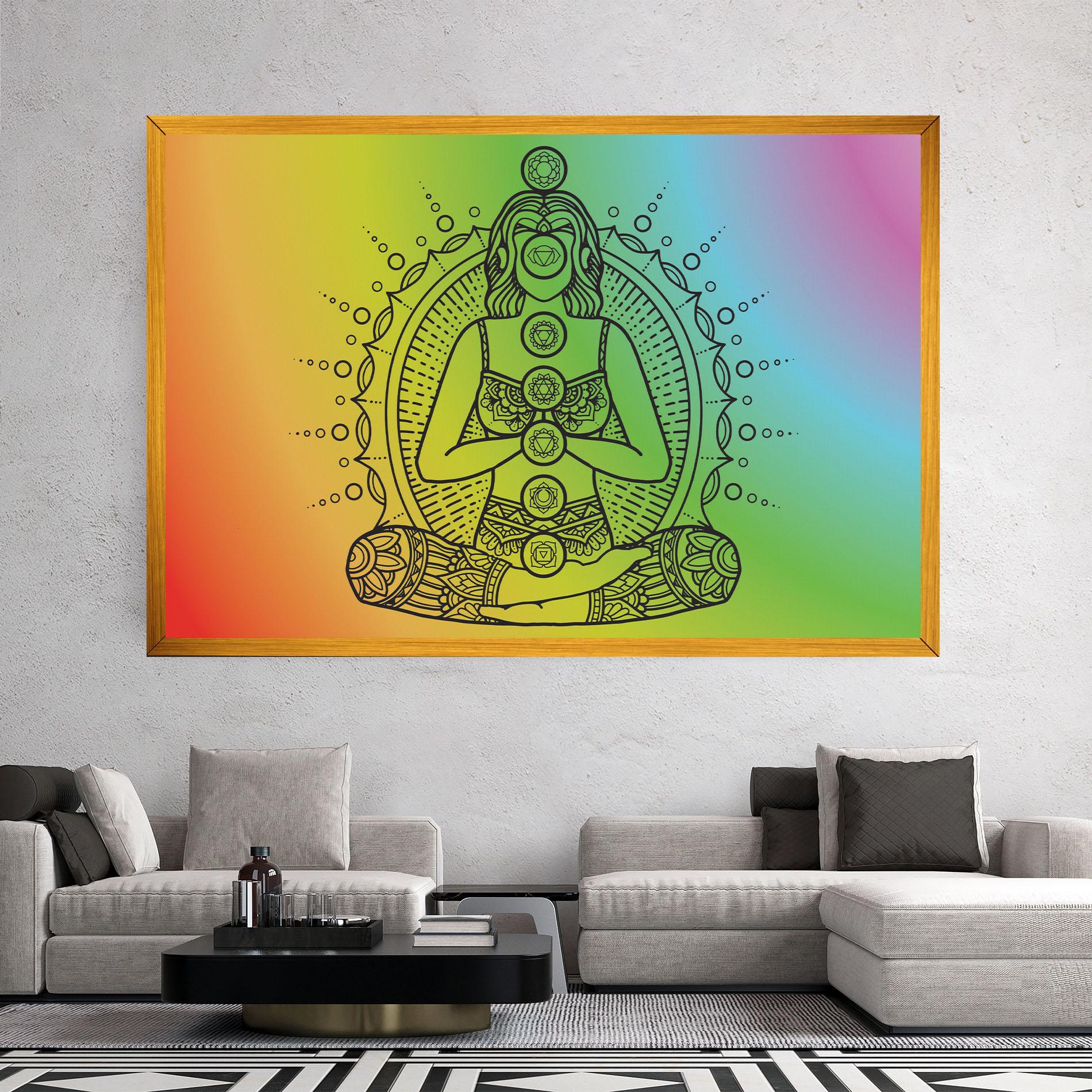 Leinwandbild Girl Meditation mockup 2